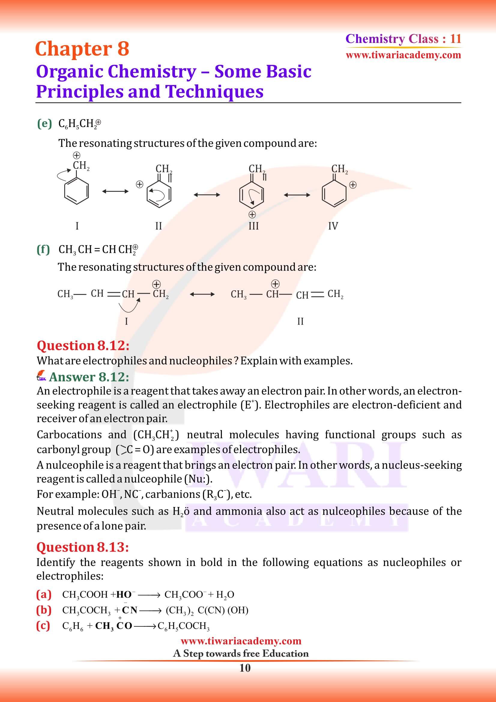 NCERT Solutions for Class 11 Chemistry Chapter 8 for new session
