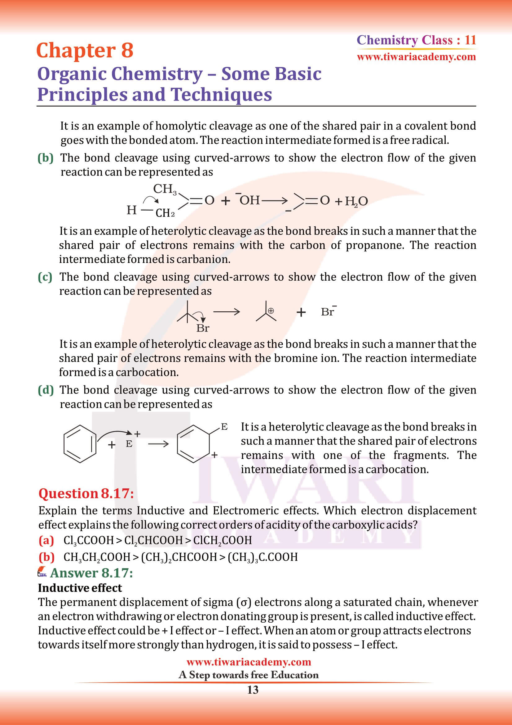 Class 11 Chemistry Chapter 8 Question Answers
