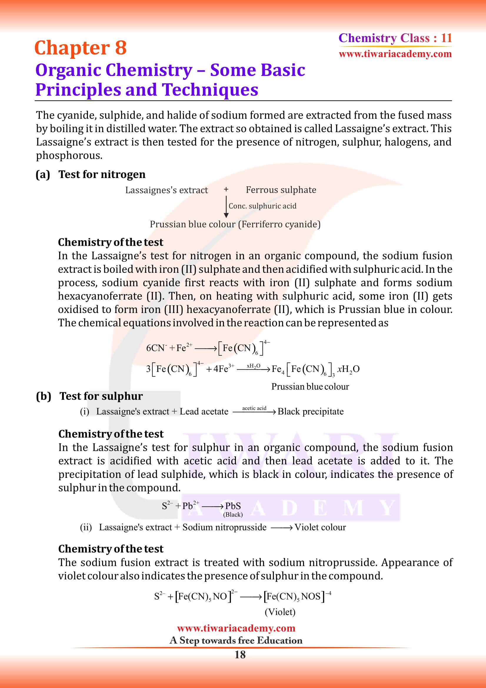 Class 11 Chemistry Chapter 8 free