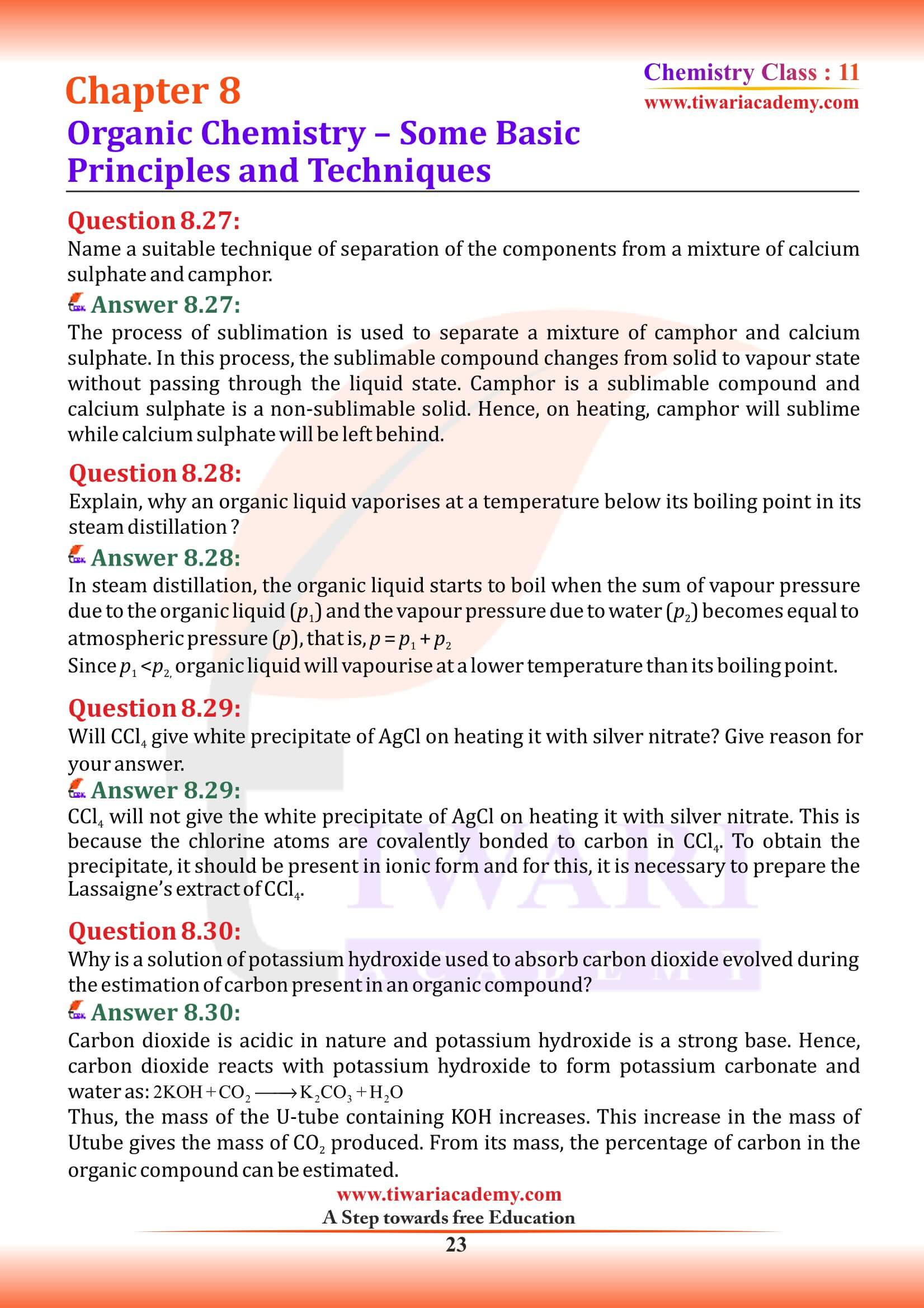 Class 11 Chemistry Chapter 8 NCERT answers