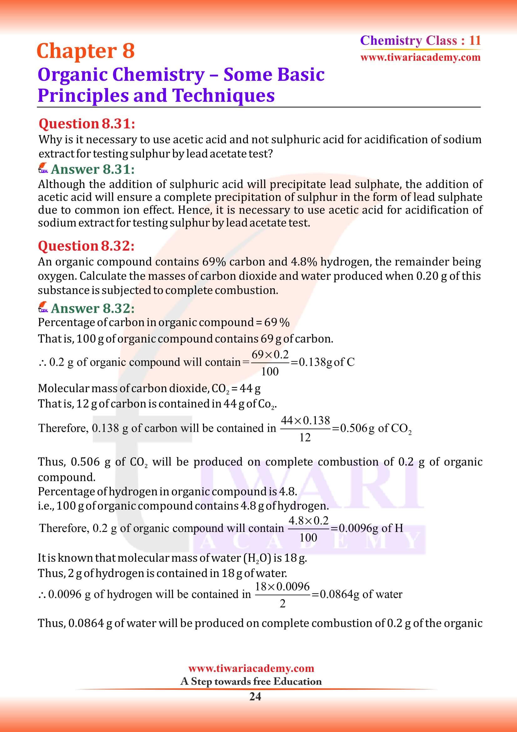 Class 11 Chemistry Chapter 8 NCERT book solutions