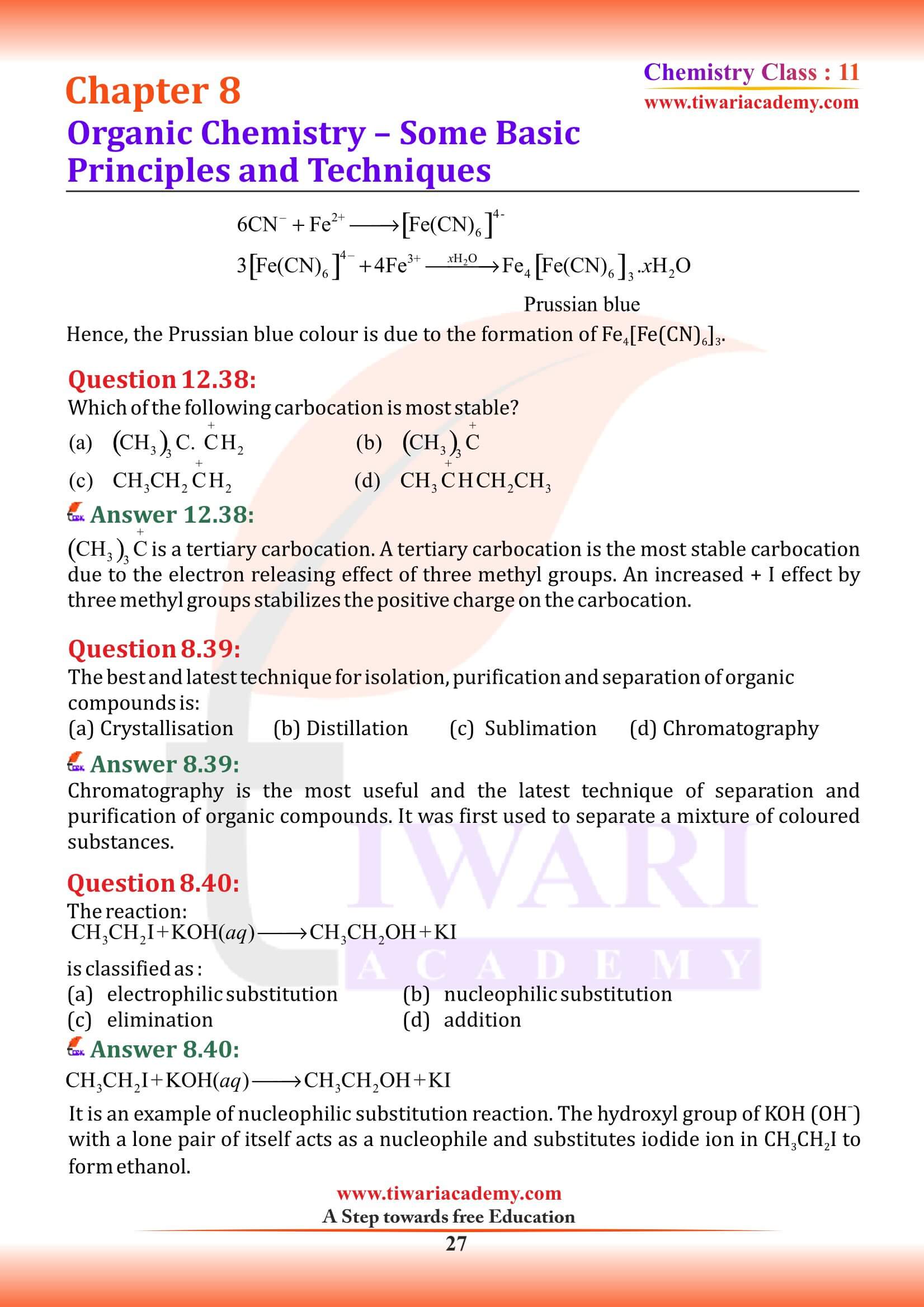 Class 11 Chemistry Chapter 8 Ans