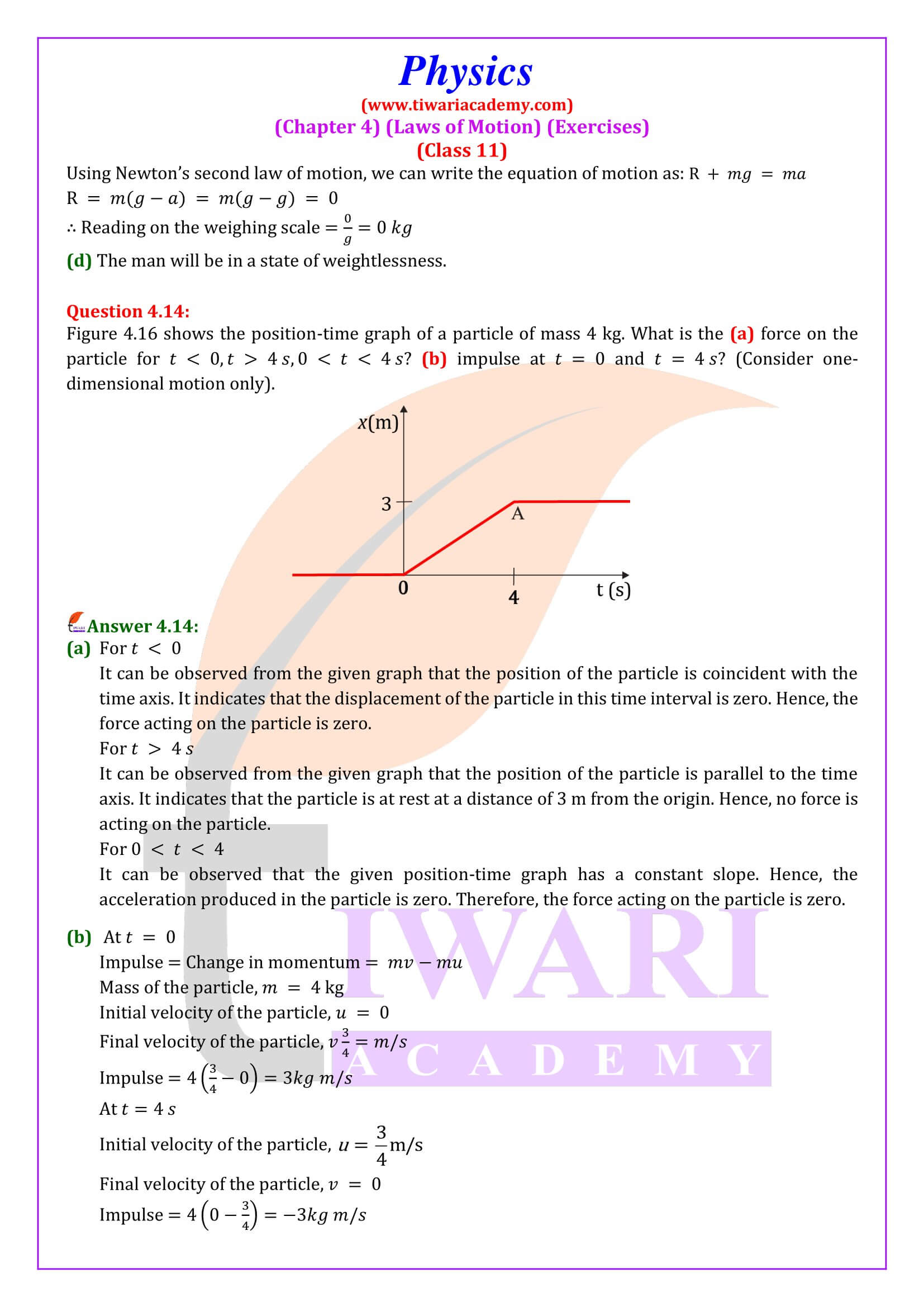 Class 11 Physics Chapter 4