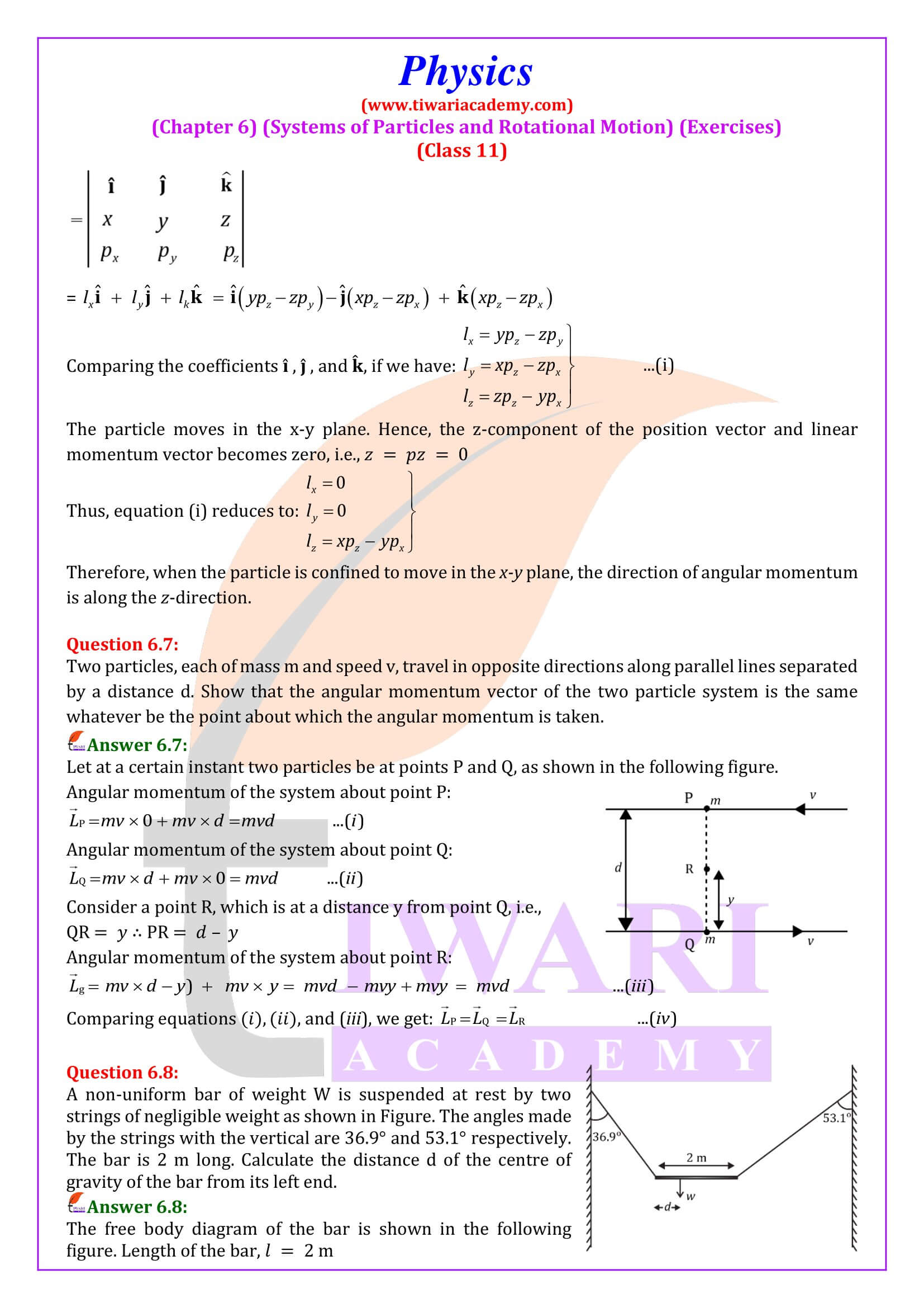 NCERT Solutions for Class 11 Physics Chapter 6