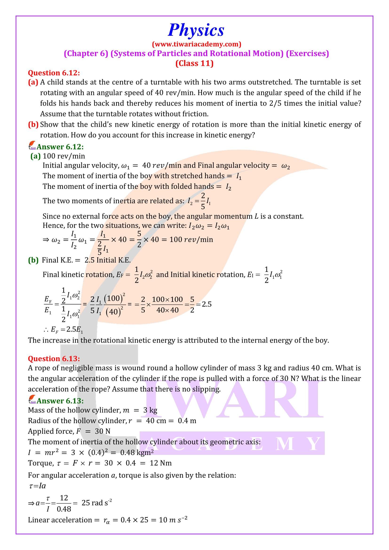 Class 11 Physics Chapter 6