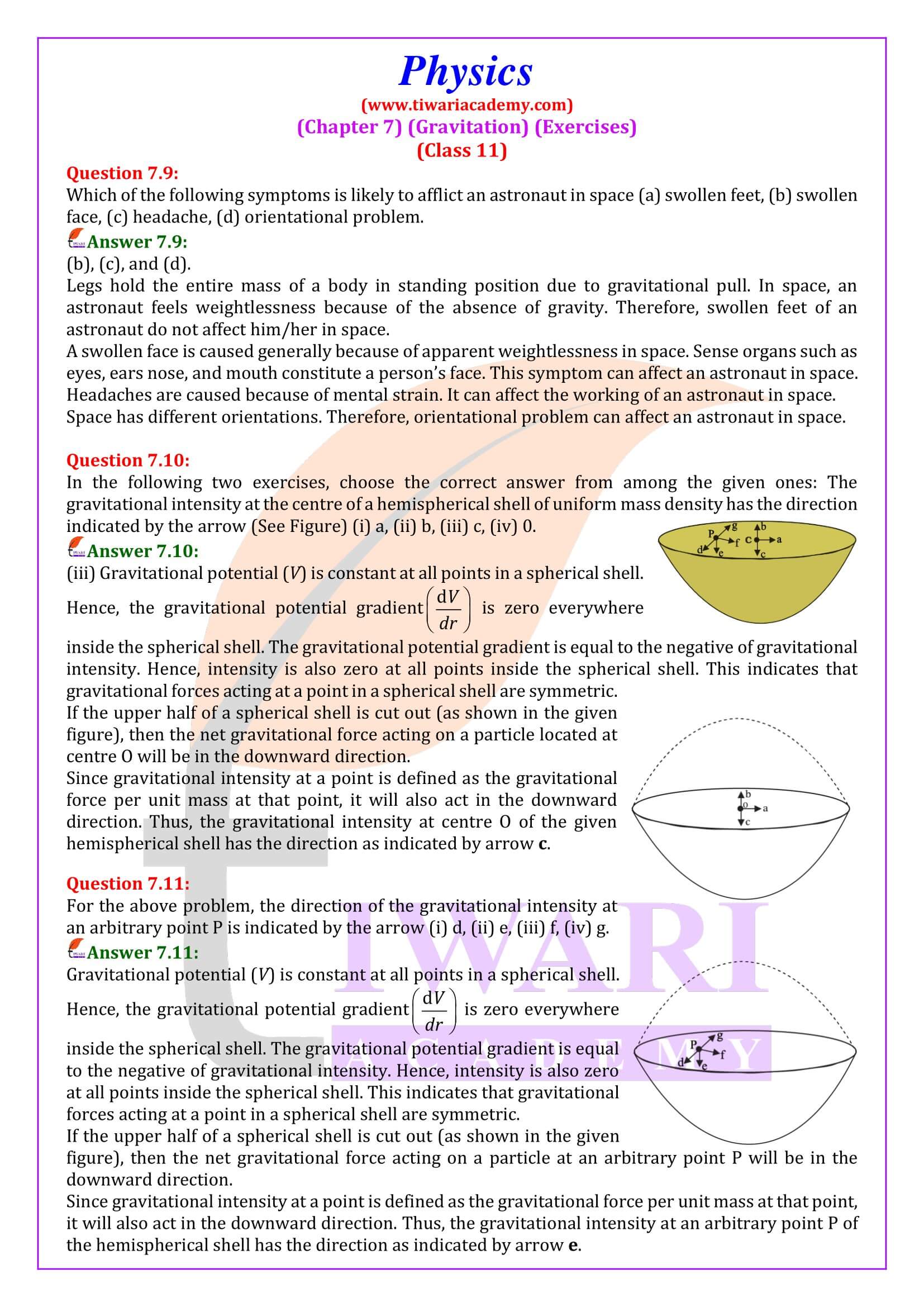 NCERT Solutions for Class 11 Physics Chapter 7 in English Medium