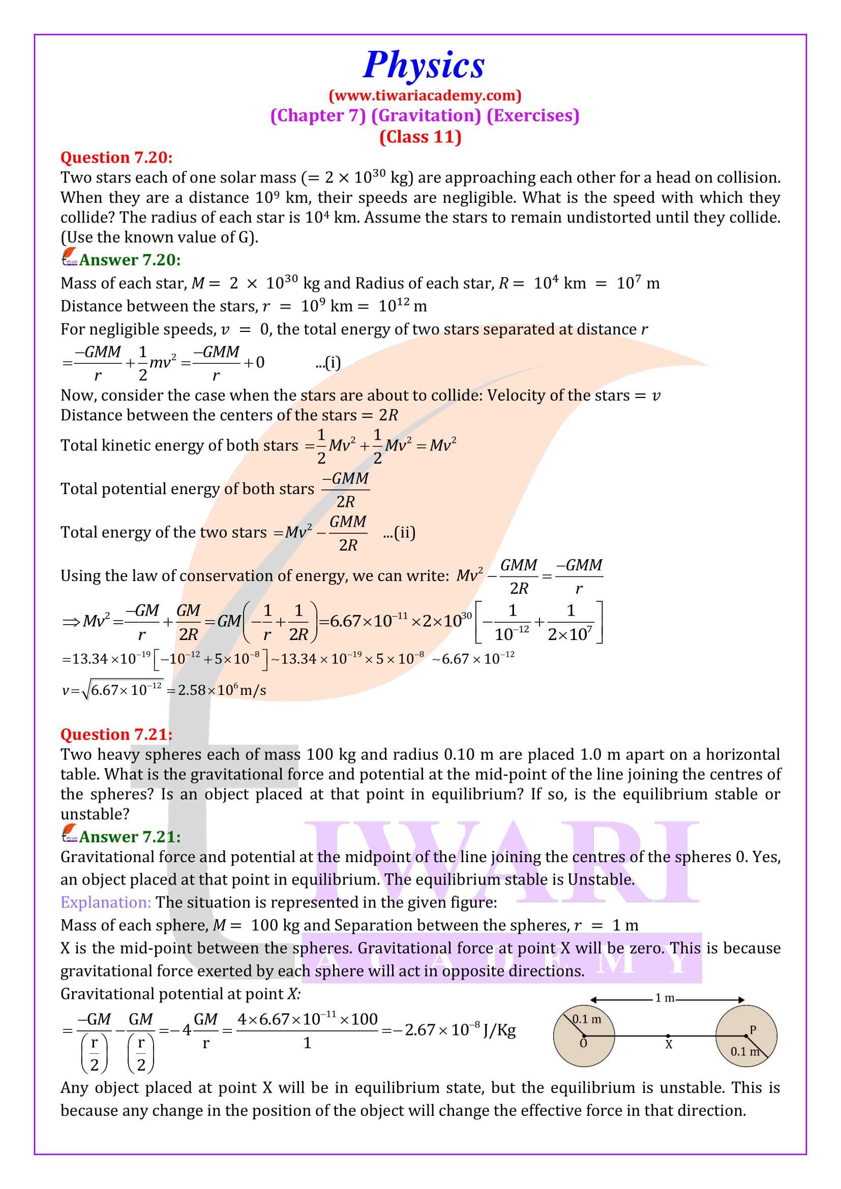 Class 11 Physics Chapter 7 Answer