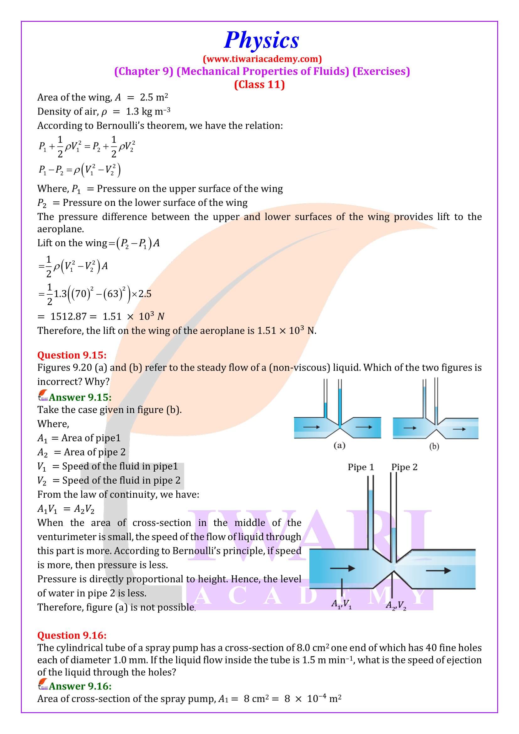 Class 11 Physics Chapter 9 in English Medium