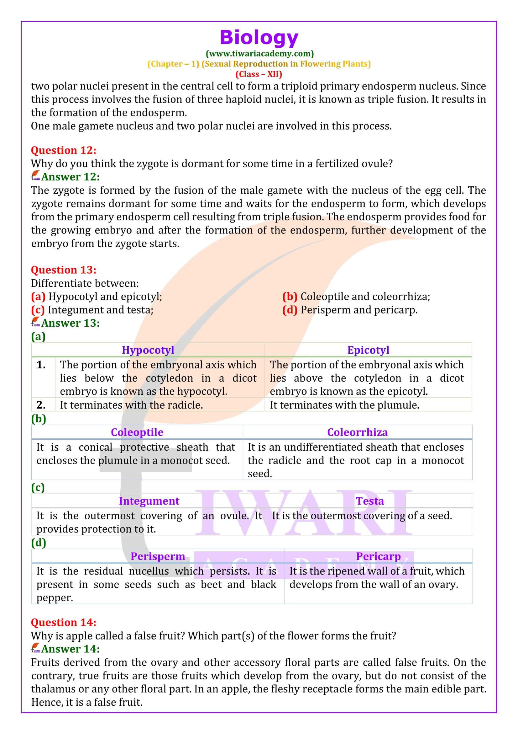 NCERT Solutions for Class 12 Biology Chapter 1 updated for new session