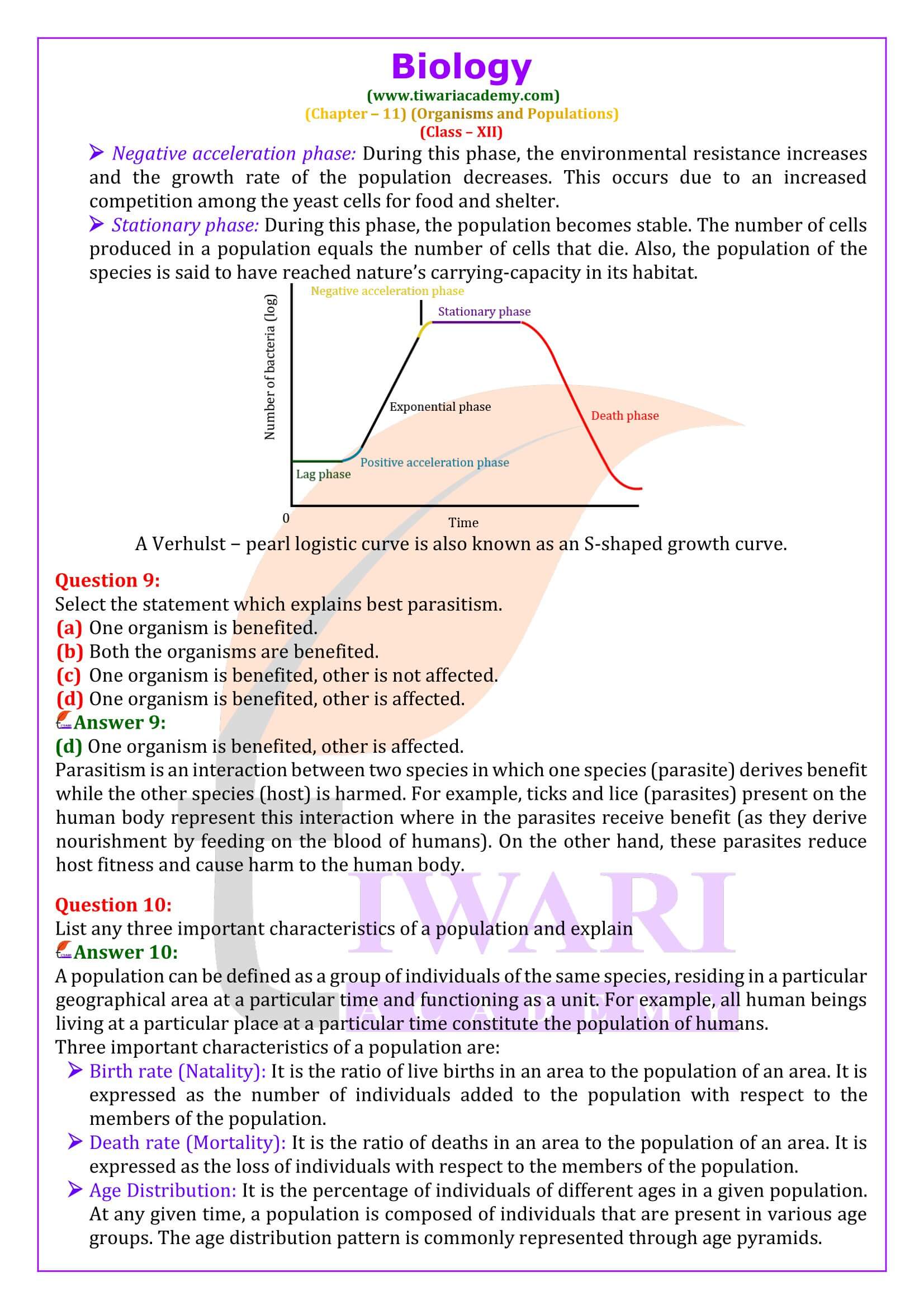 Class 12 Biology Chapter 11