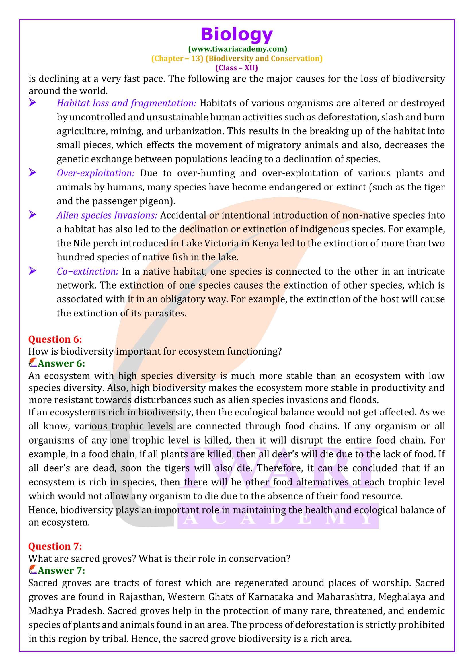 NCERT Solutions for Class 12 Biology Chapter 13