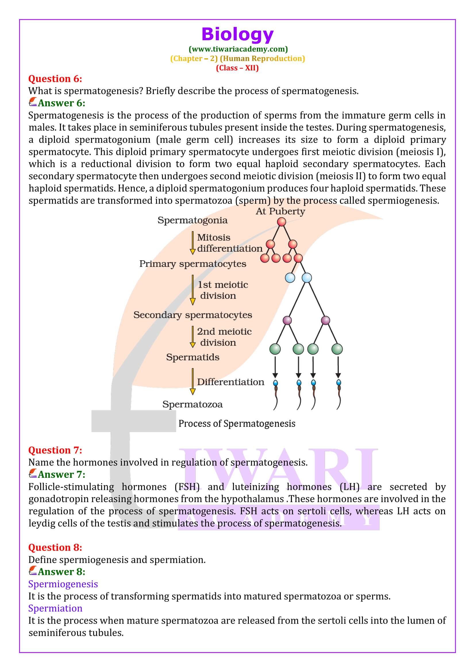 NCERT Solutions for Class 12 Biology Chapter 2 in English Medium