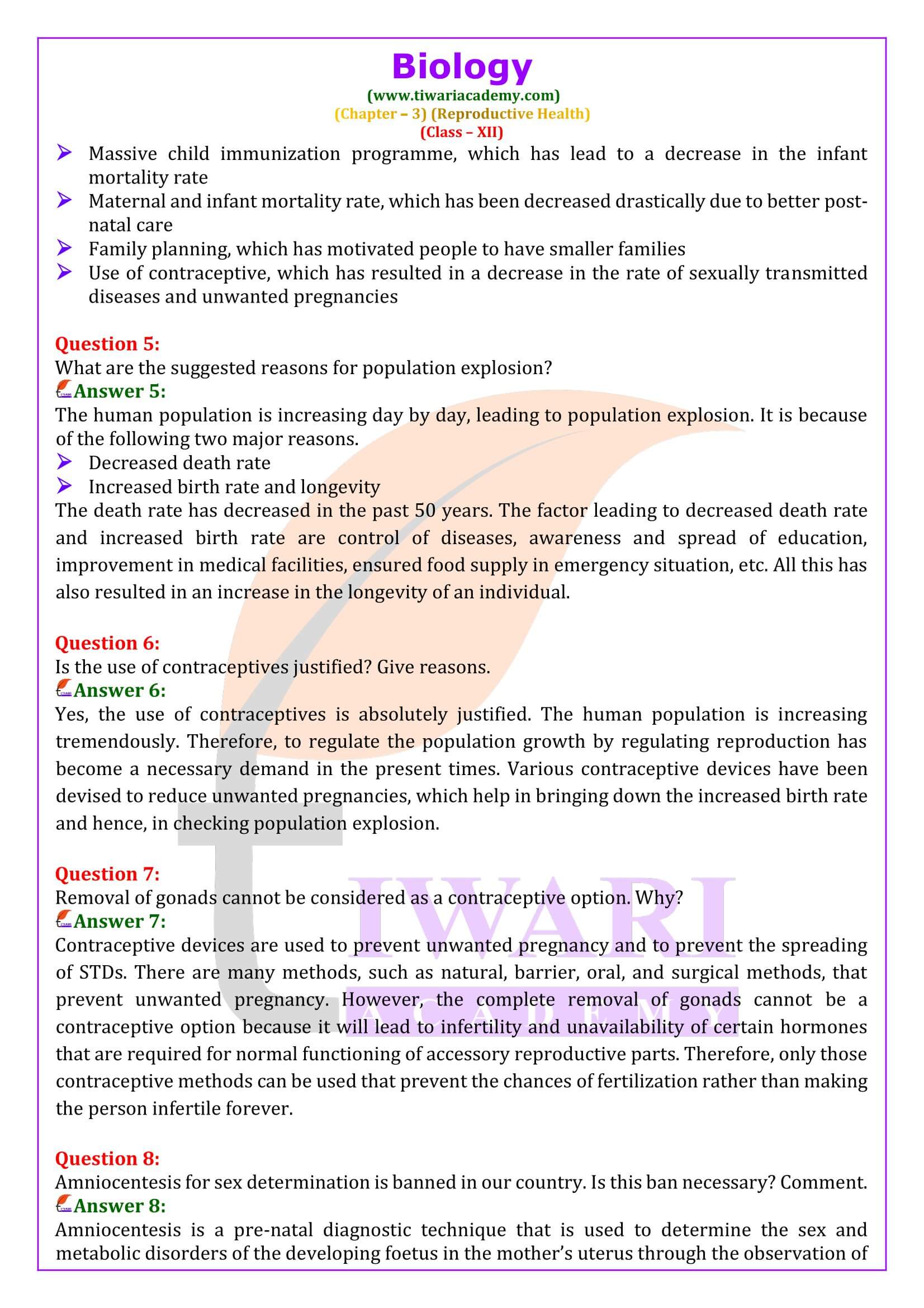 NCERT Solutions for Class 12 Biology Chapter 3