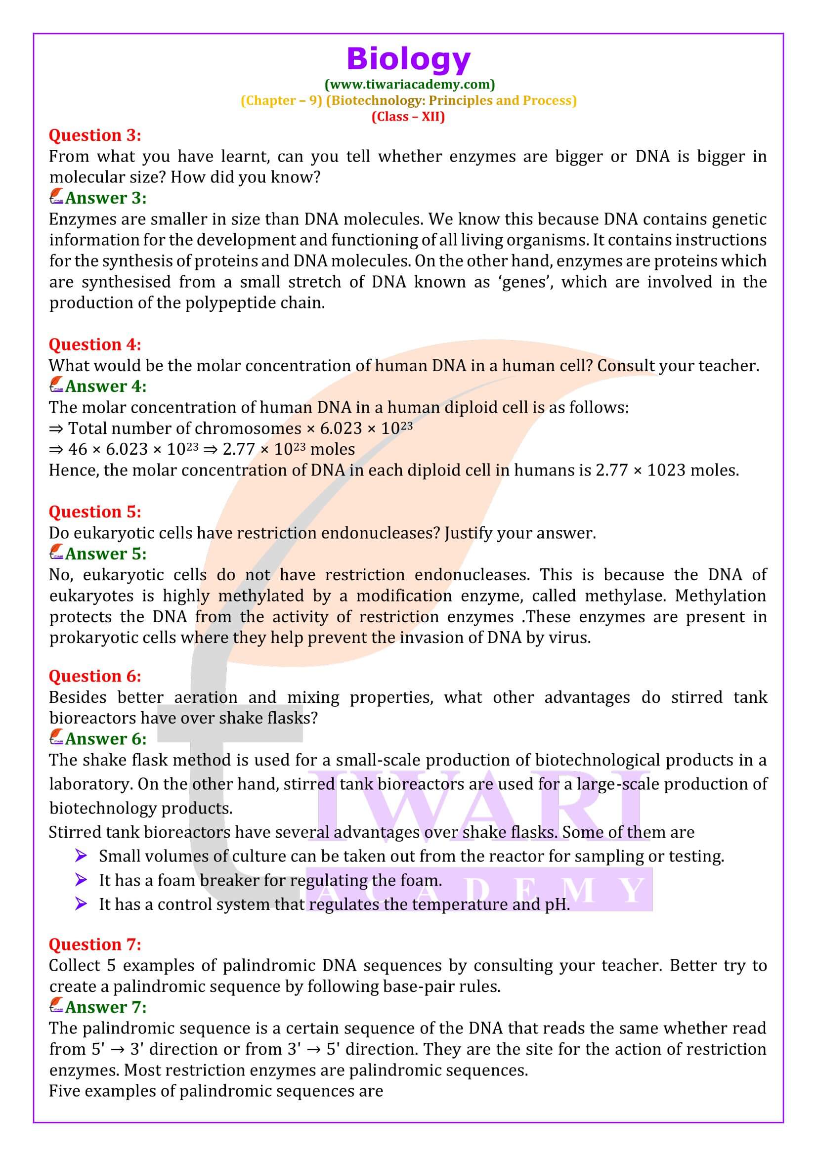 NCERT Solutions for Class 12 Biology Chapter 9