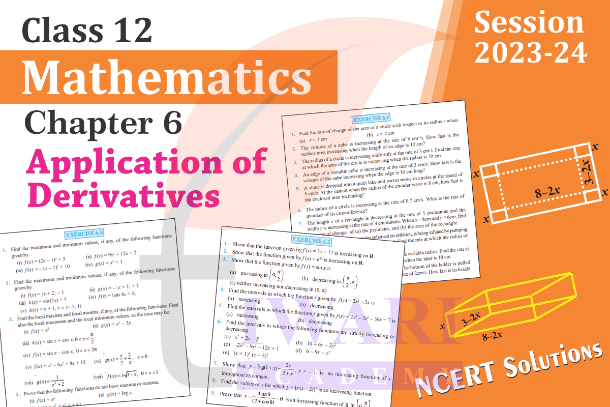 class 12 Maths chapter 6 Applications of Derivatives