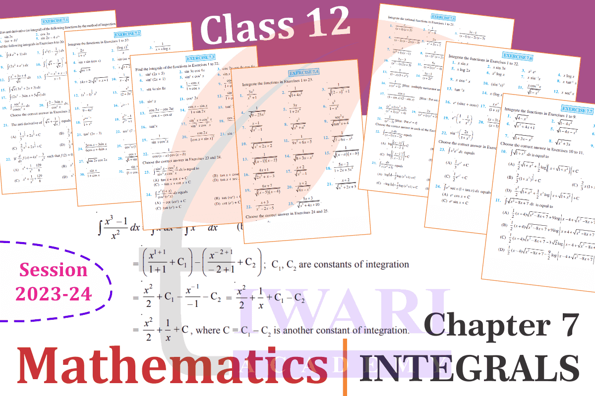 class 12 Maths Chapter 7 Integrals