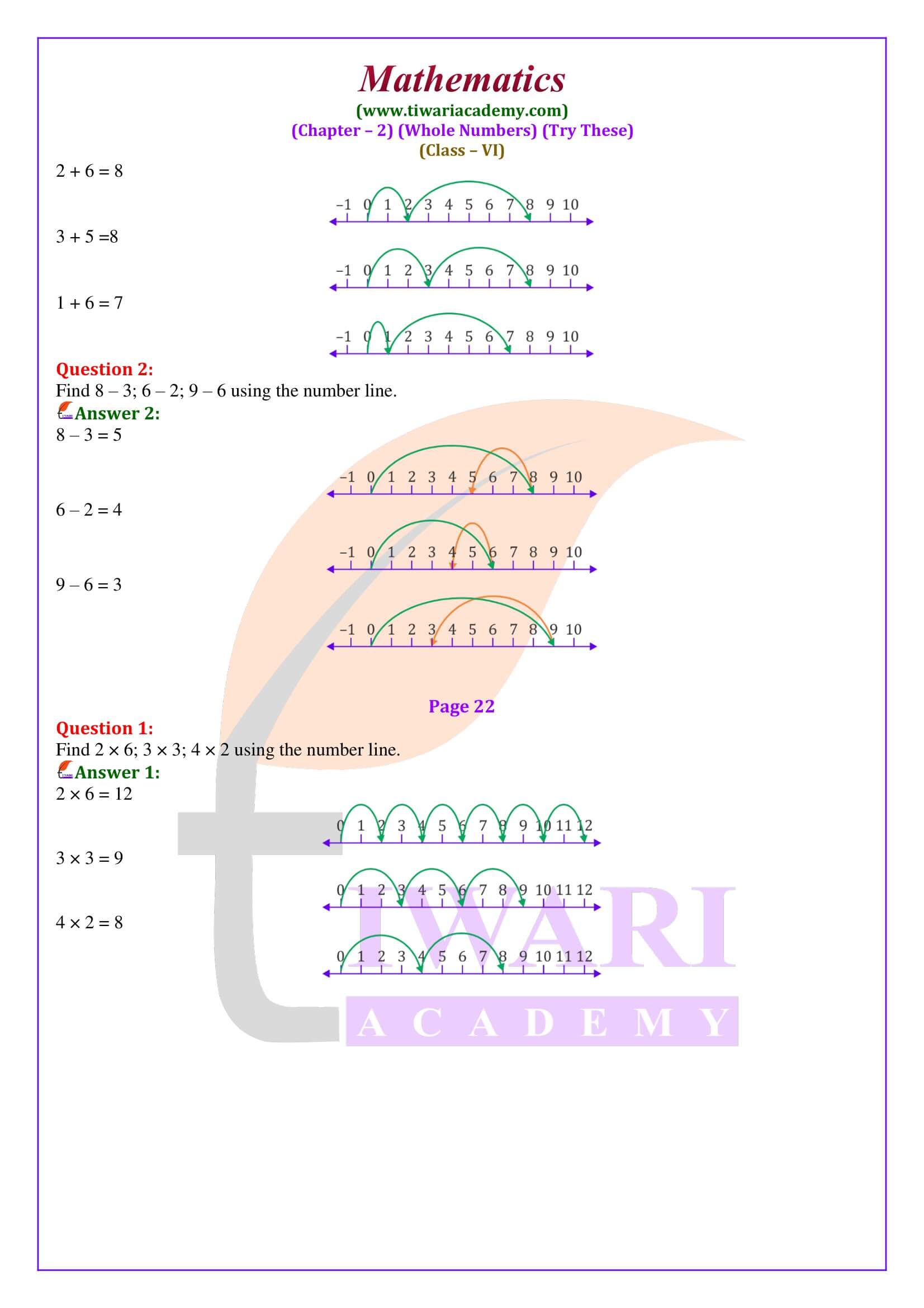 Class 6 Maths Chapter 2 Try these