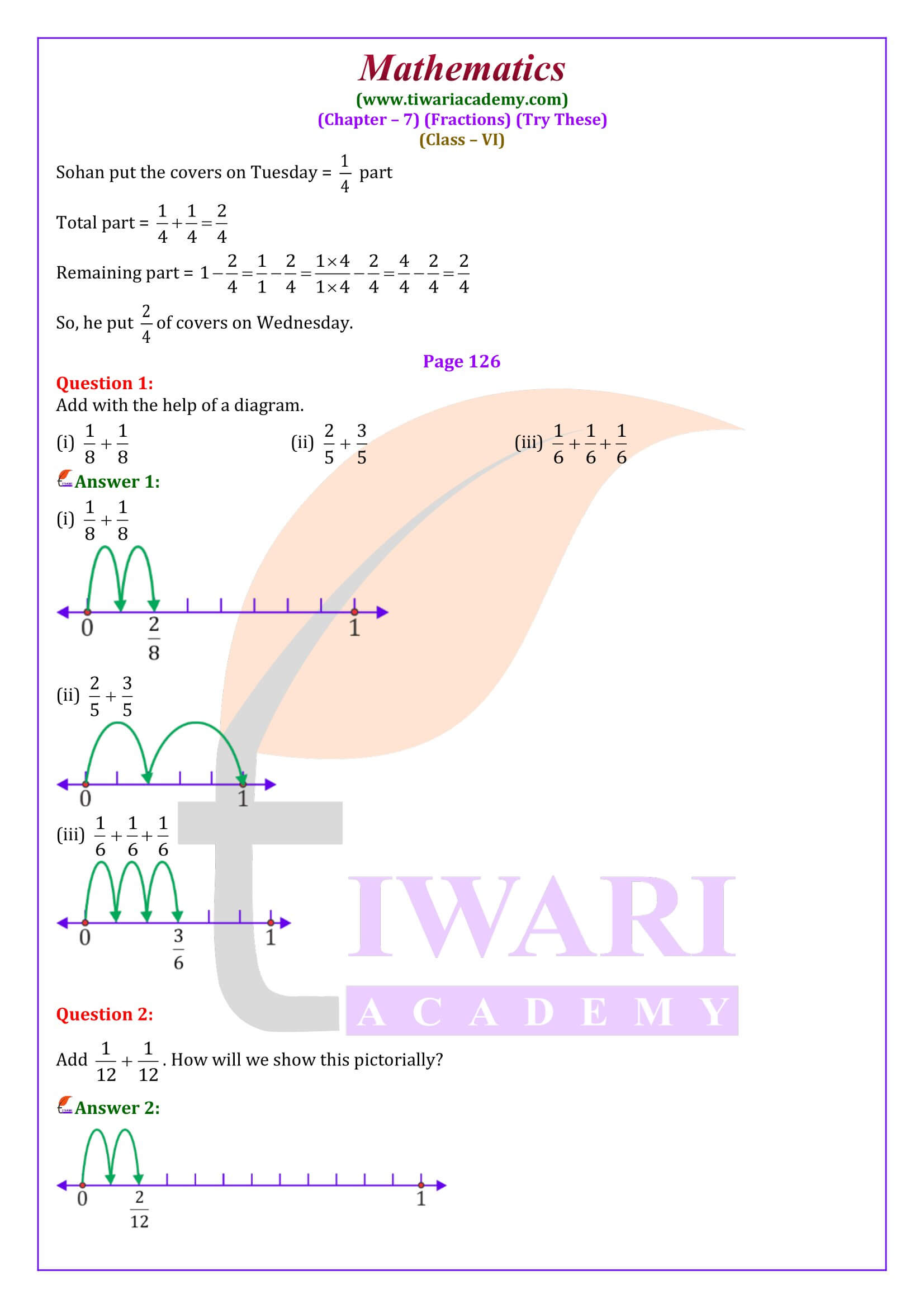 Try these of Class 6 Maths Chapter 7