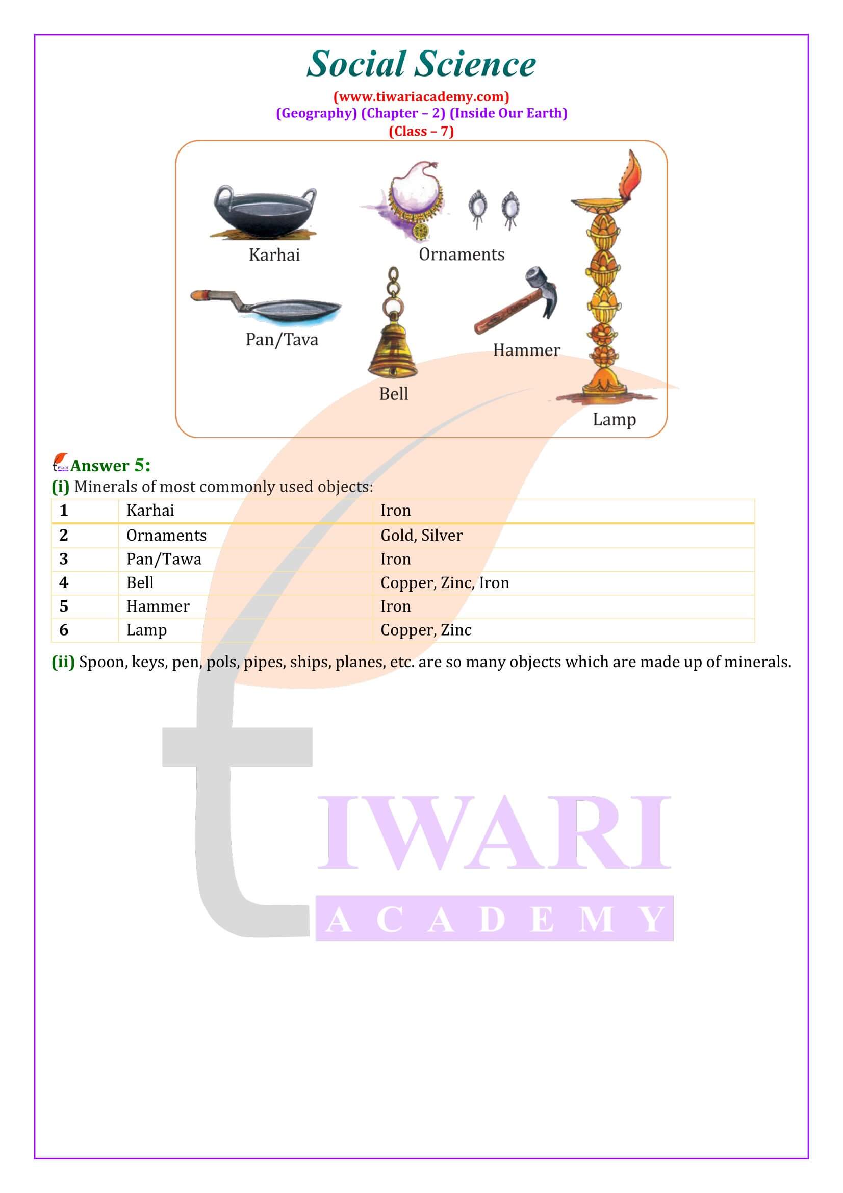 Class 7 Social Science Geography Chapter 1 Question Answers