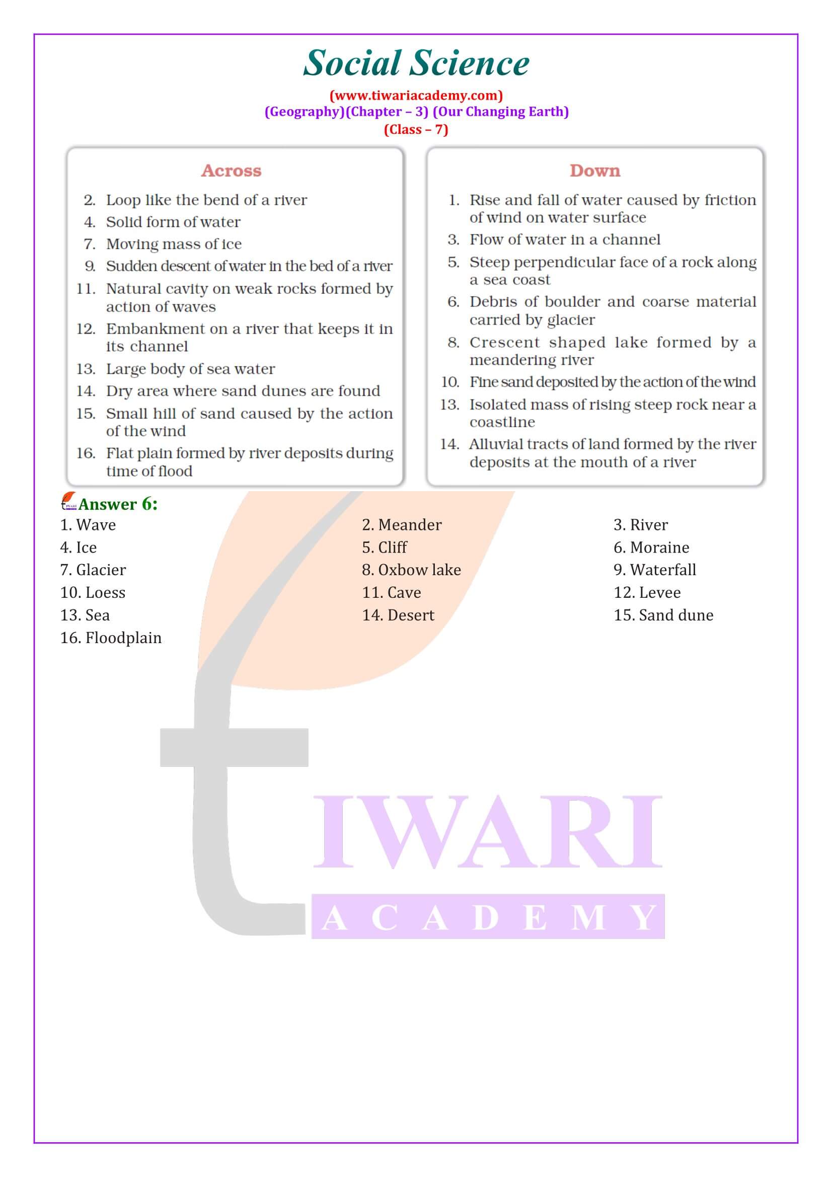 Class 7 Social Science Geography Chapter 3 Question Answers