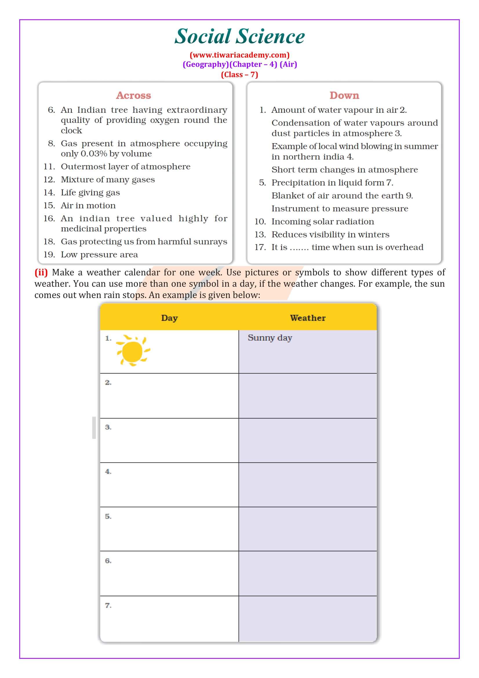 Class 7 Social Science Geography Chapter 4 Solutions