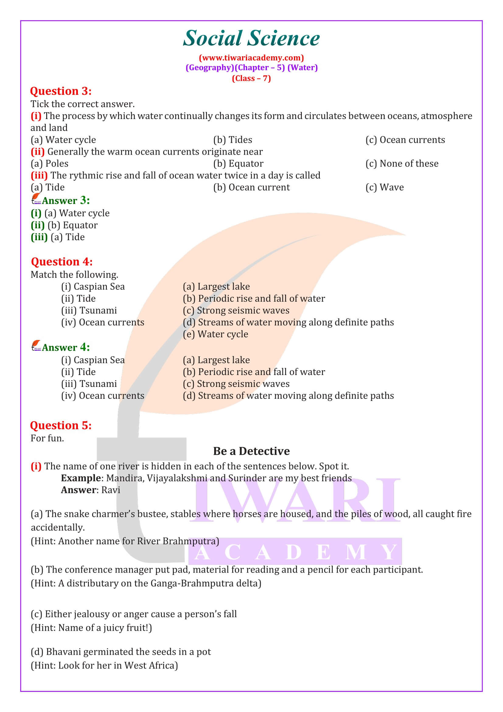 Class 7 Social Science Geography Chapter 5