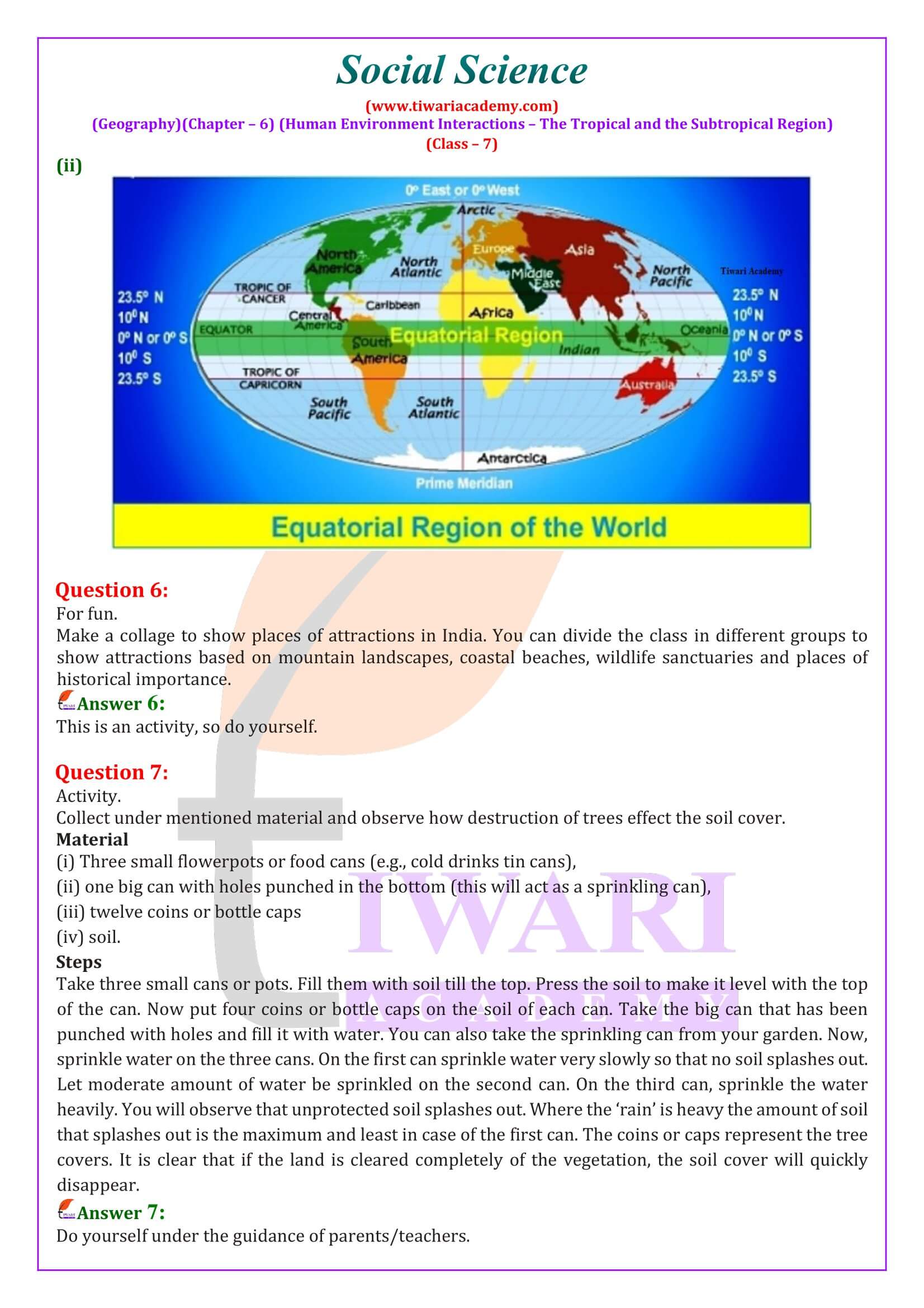 NCERT Solutions for Class 7 Geography Chapter 6