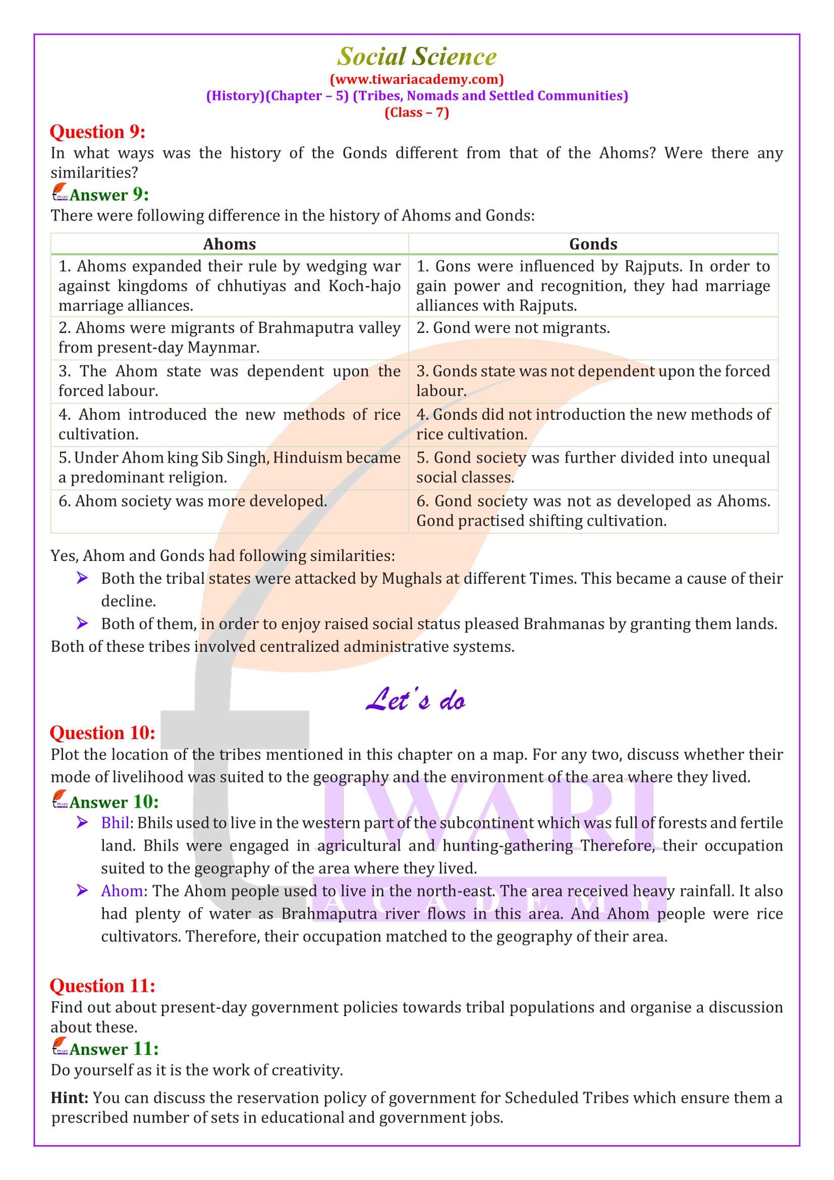 NCERT Solutions for Class 7 Social Science History Chapter 5
