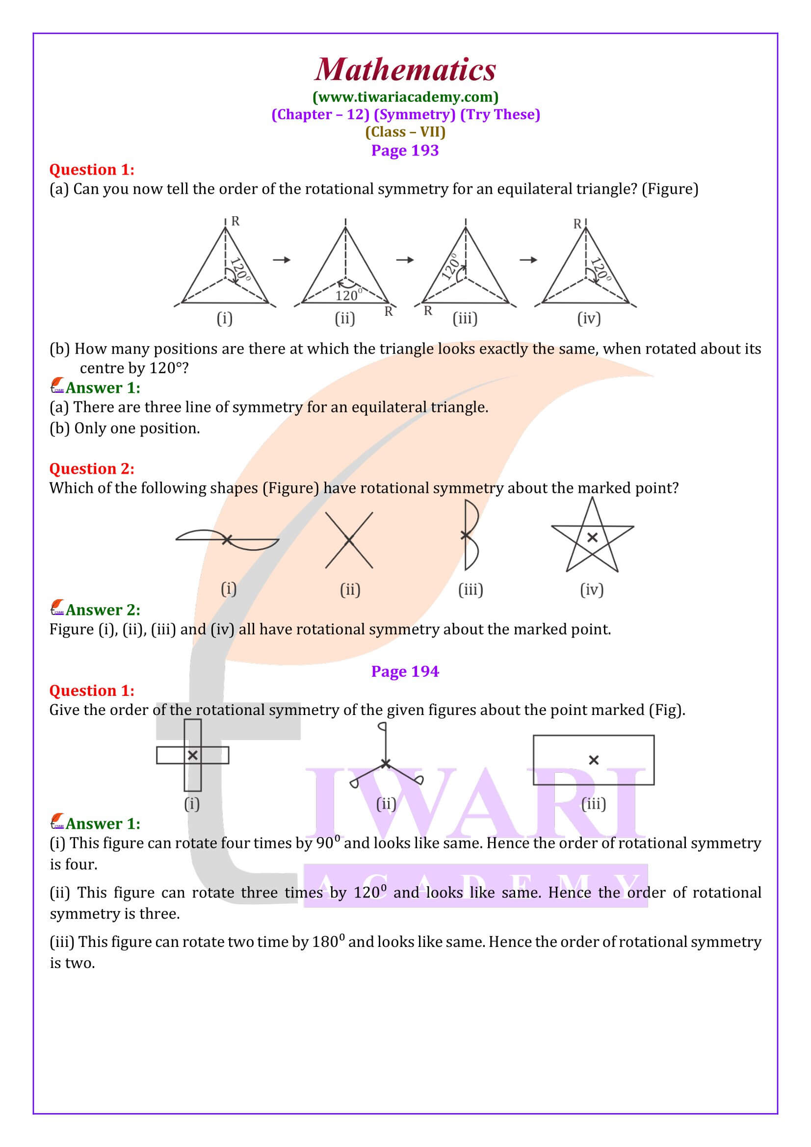 Class 7 Maths Chapter 12 Try These Solutions