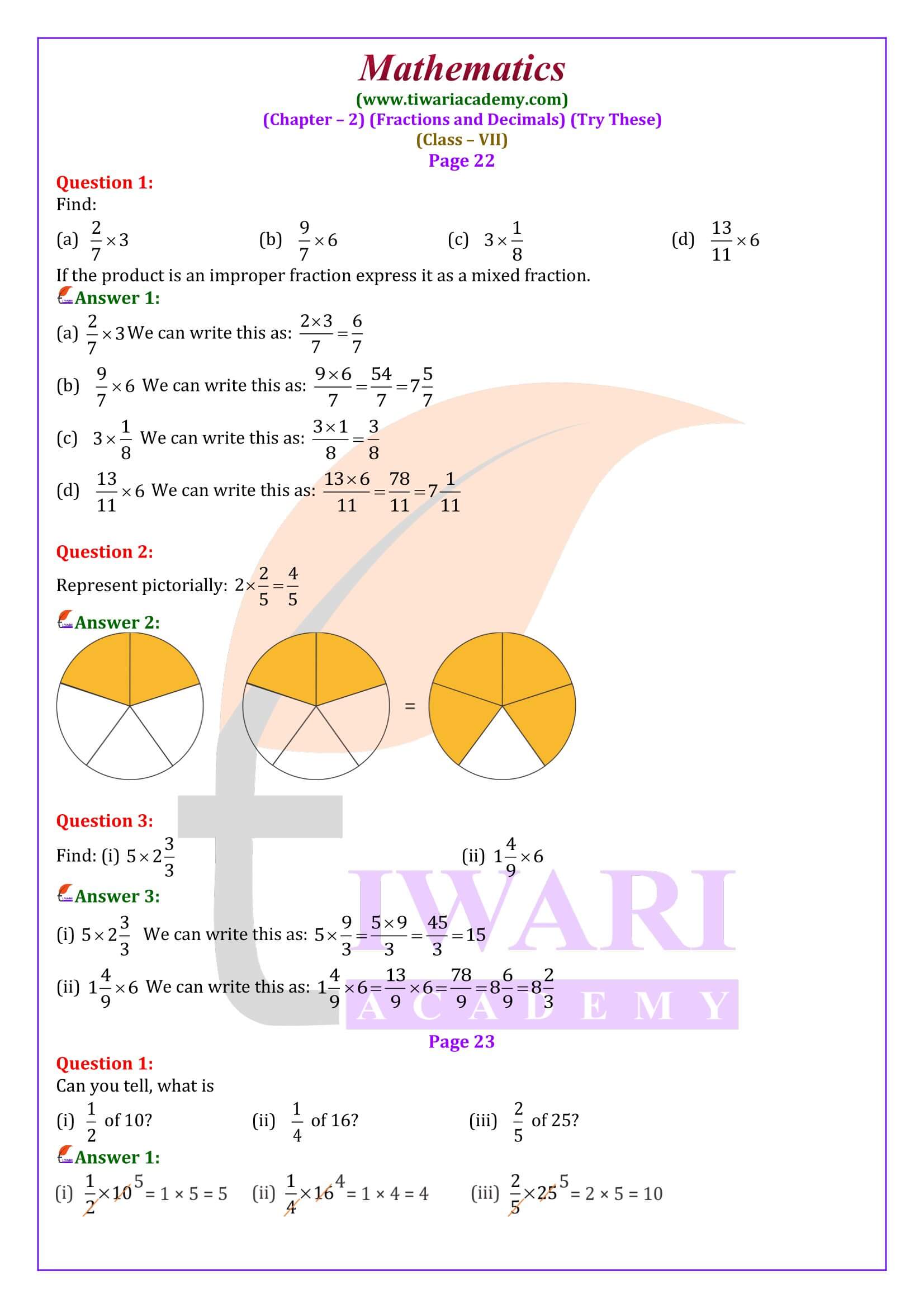Class 7 Maths Chapter 2 Try These Solutions