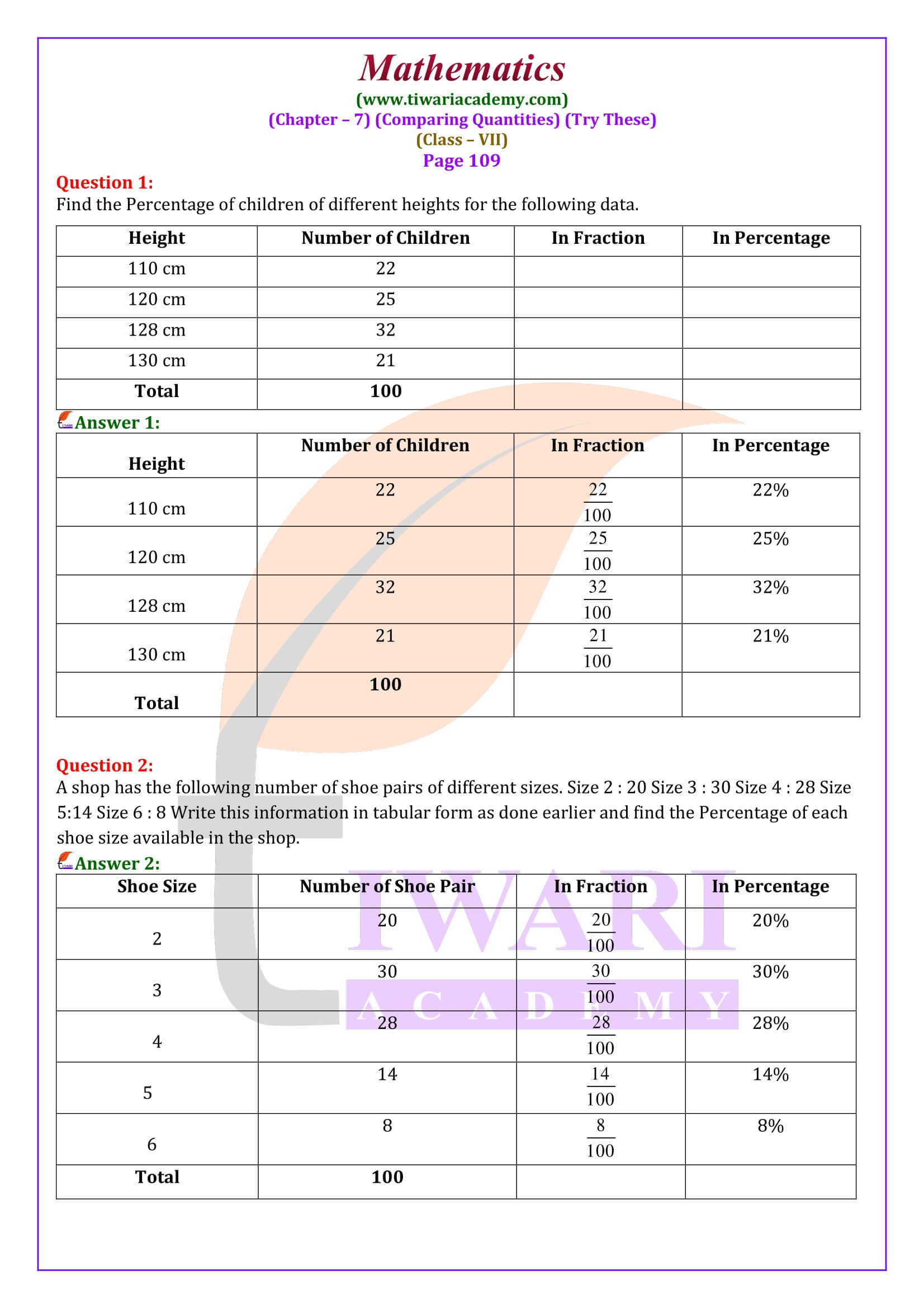 Class 7 Maths Chapter 7 Try These Solutions