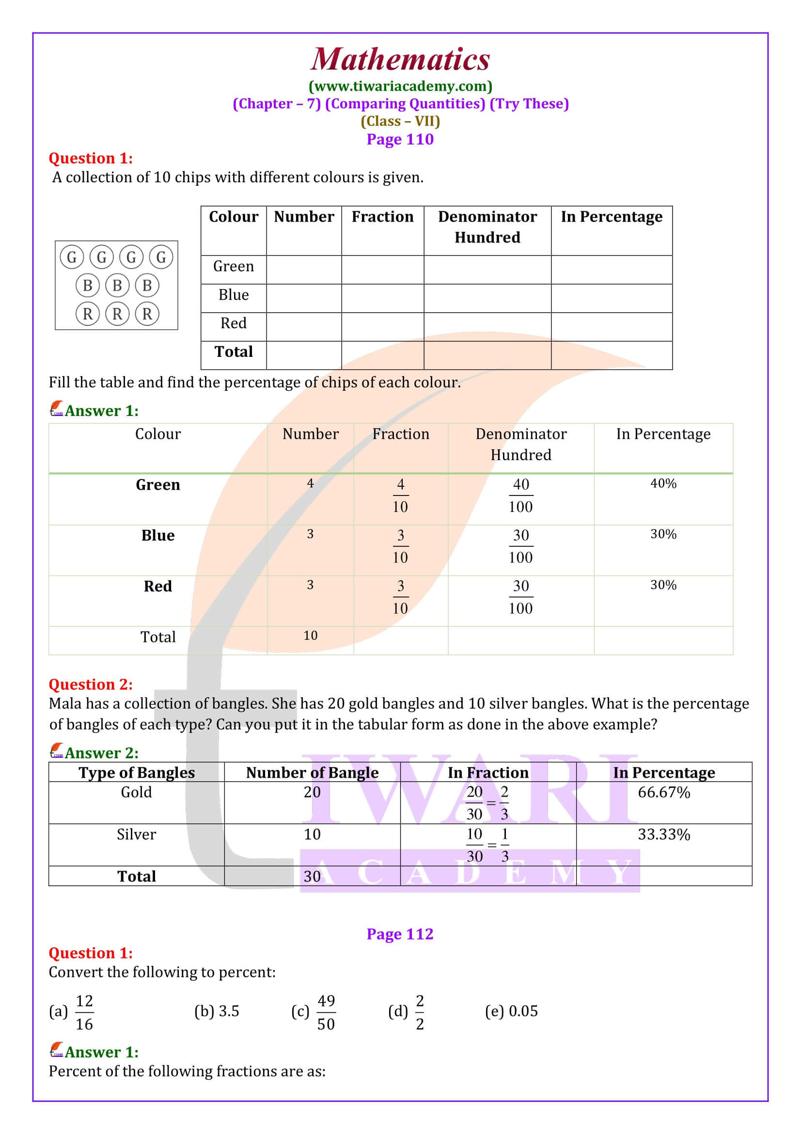 Class 7 Maths Chapter 7 Try These Answers