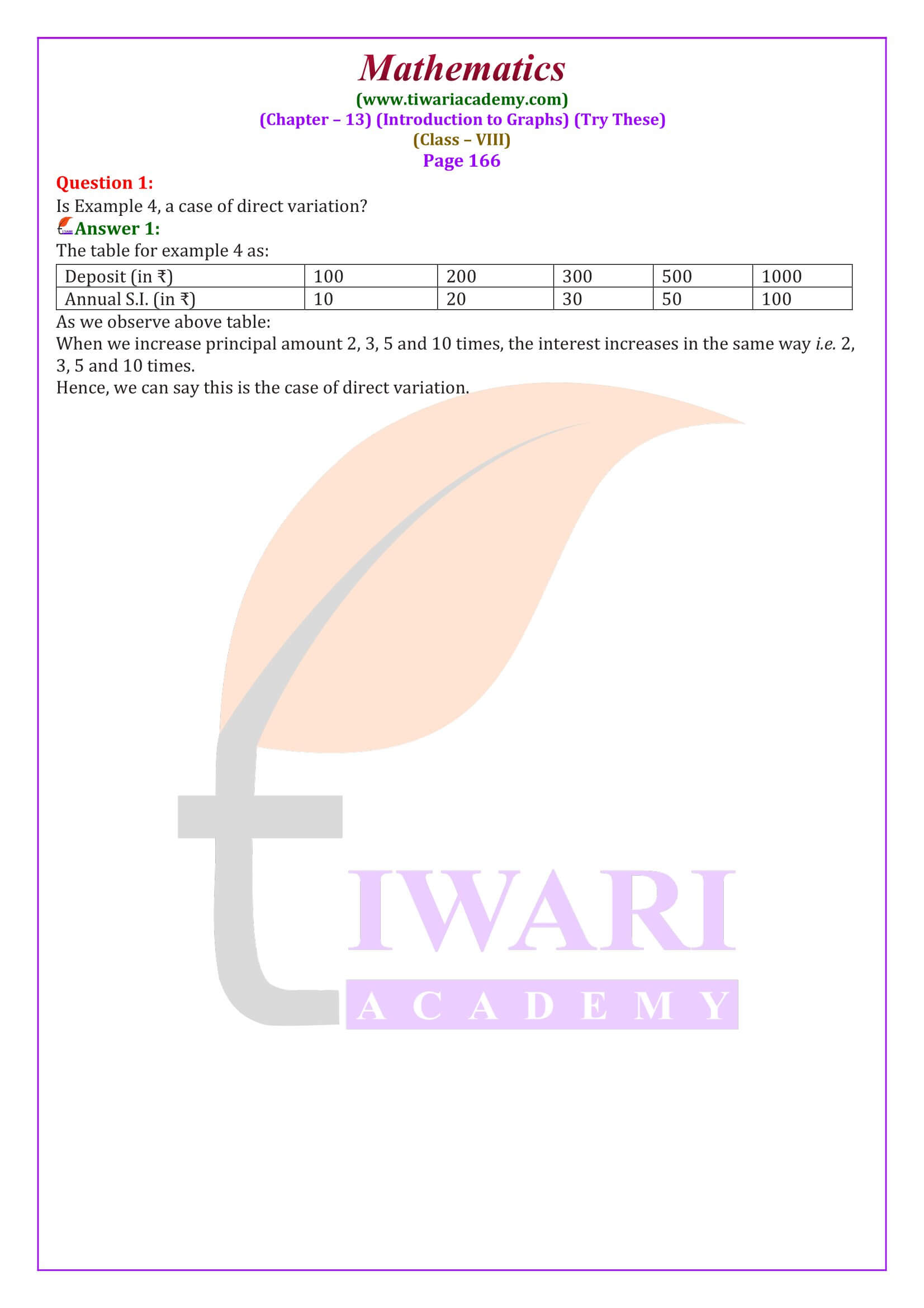 Class 8 Maths Chapter 13 Try these solution