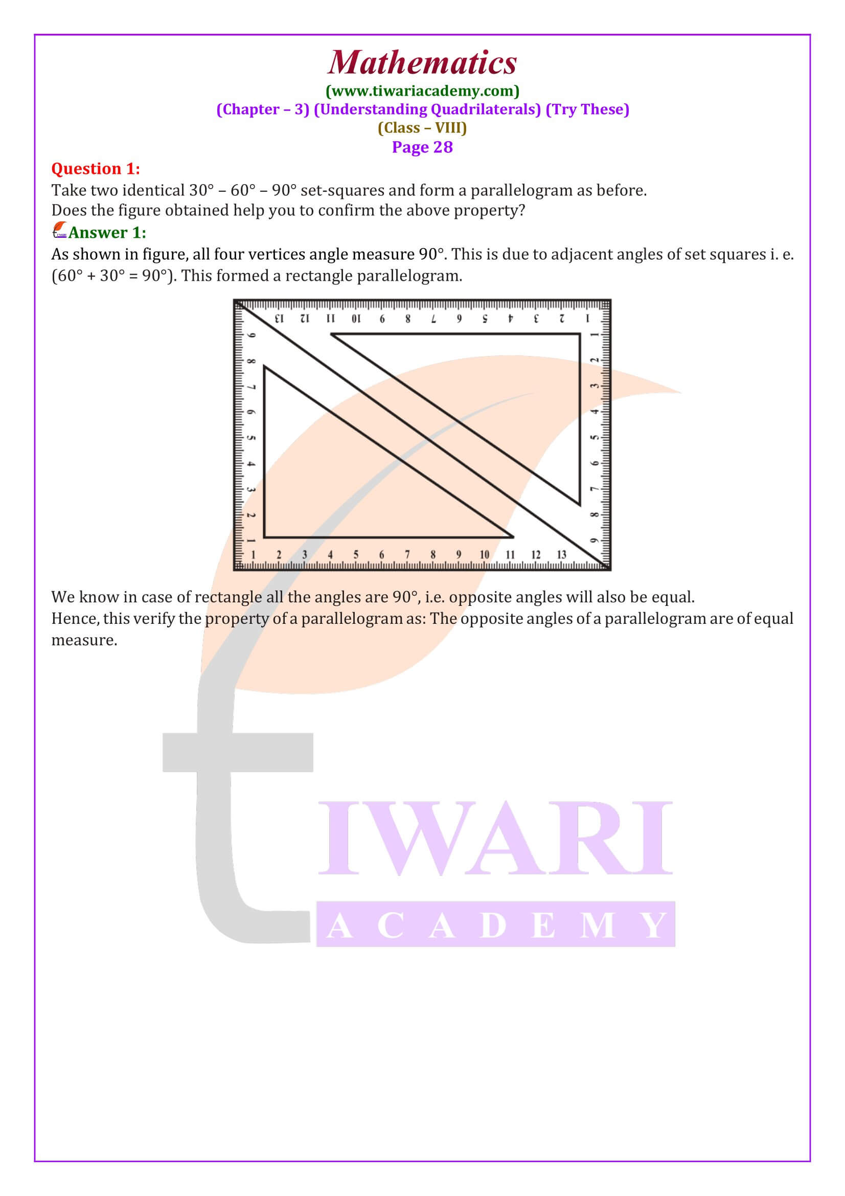 Class 8 Maths Chapter 3