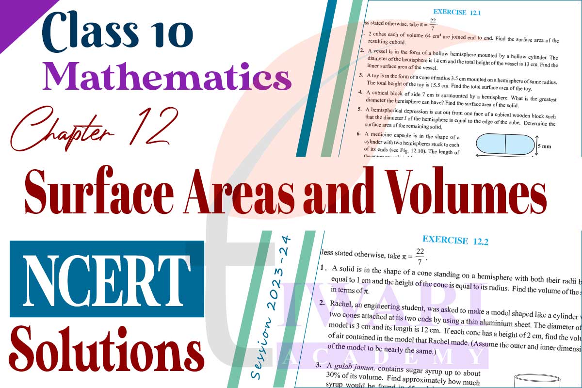 Class 10 Maths Chapter 12 Surface areas and volumes