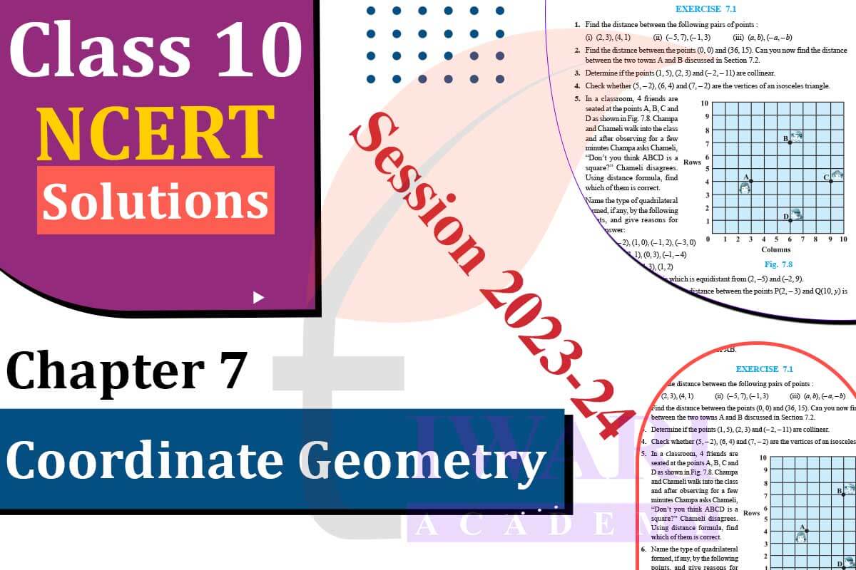 NCERT Solution for Class 10 Maths Chapter 7 Coordinate Geometry