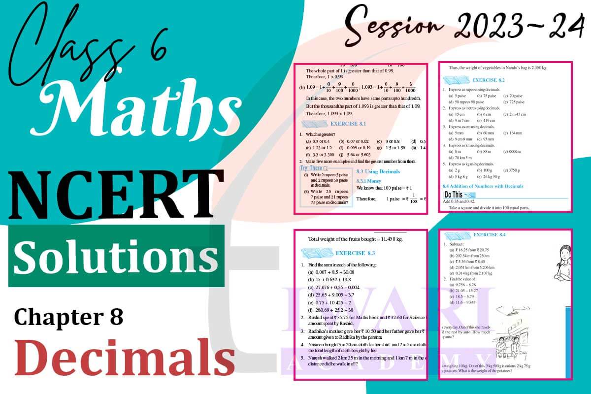Class 6 Maths Chapter 8 Decimals