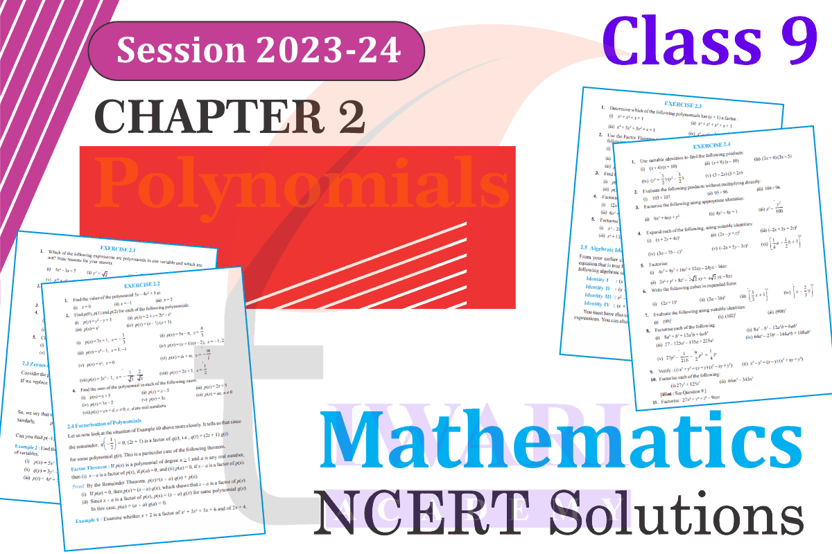 NCERT Solution for Class 9 Maths Chapter 2 Polynomials
