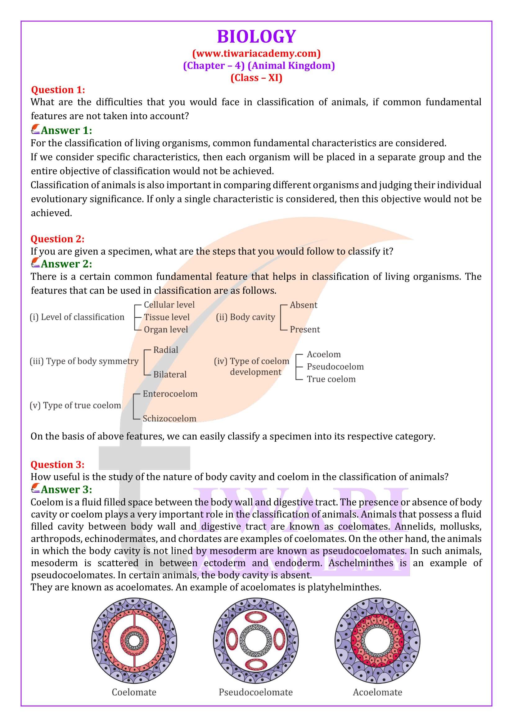 Class 11 Biology Chapter 4