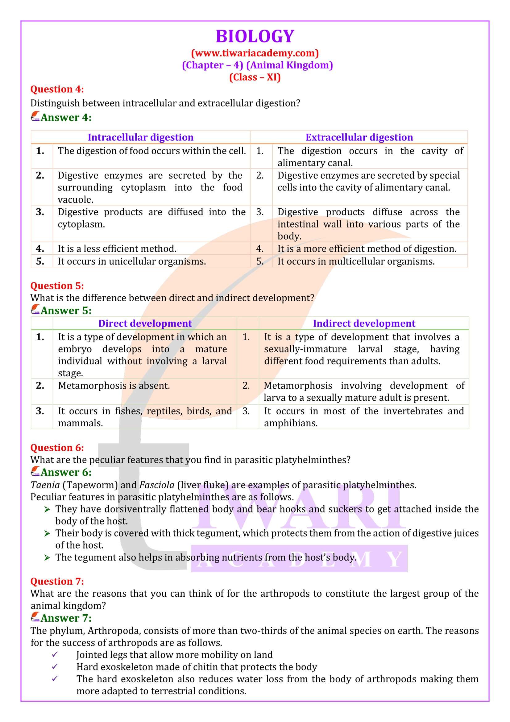 Class 11 Biology Chapter 4 in English Medium