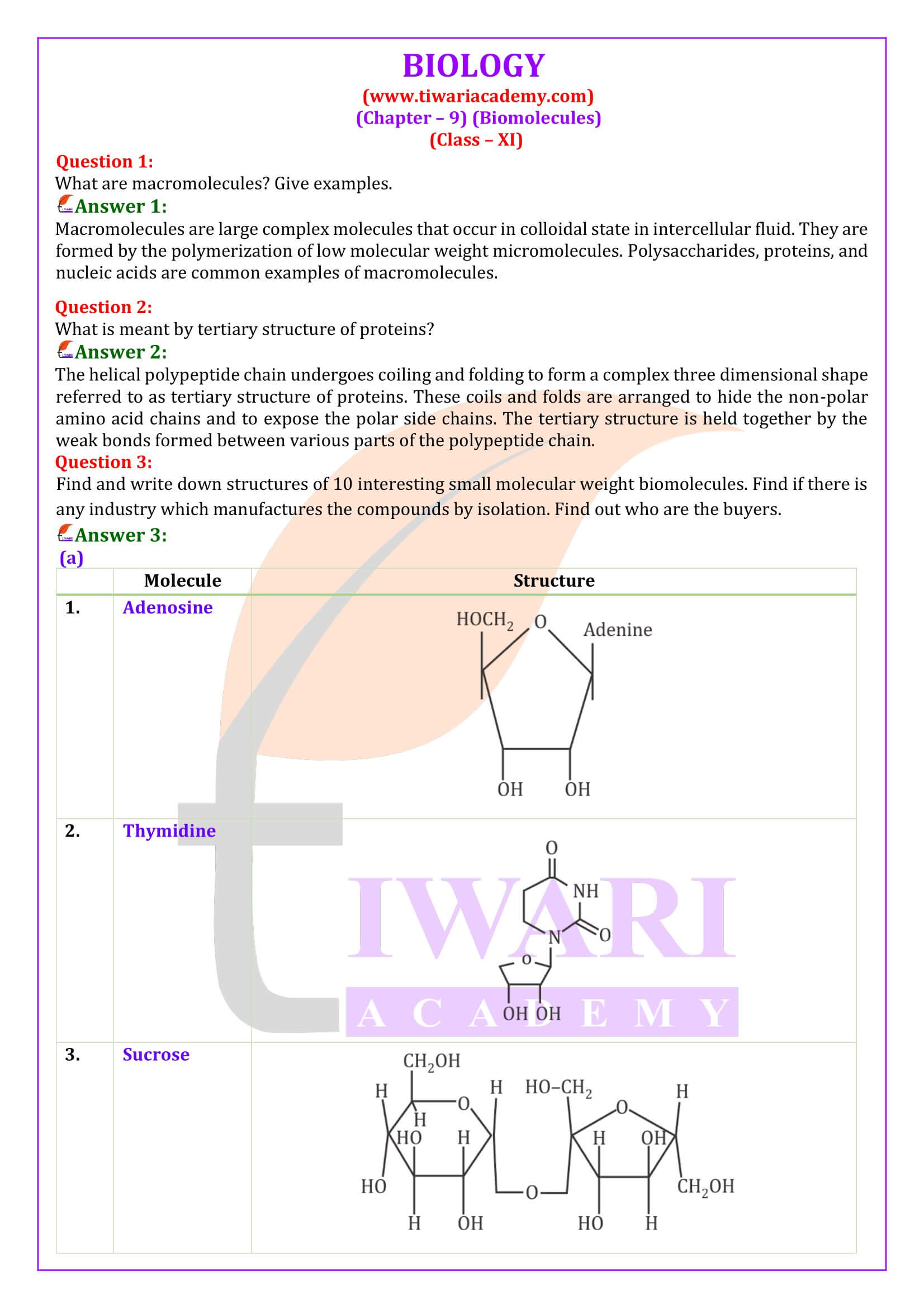 NCERT Solutions for Class 11 Biology Chapter 9 in English Medium