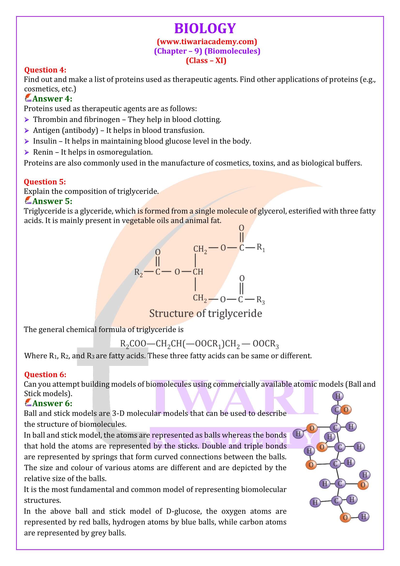 Class 11 Biology Chapter 9 Question Answers