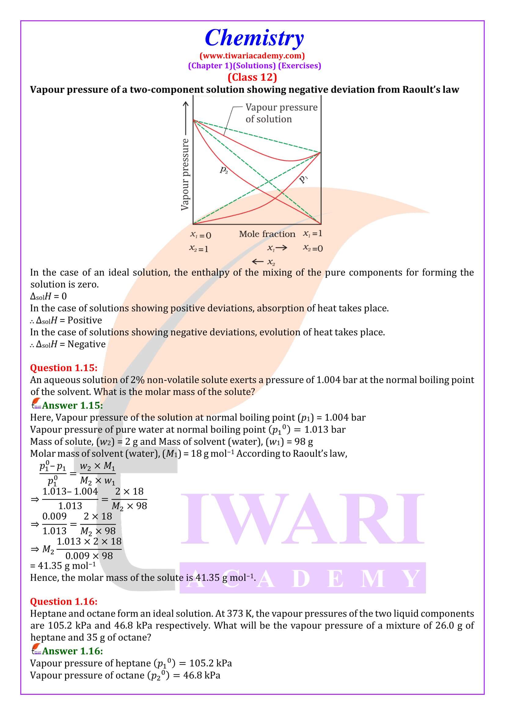 Class 12 Chemistry Chapter 1 all answers