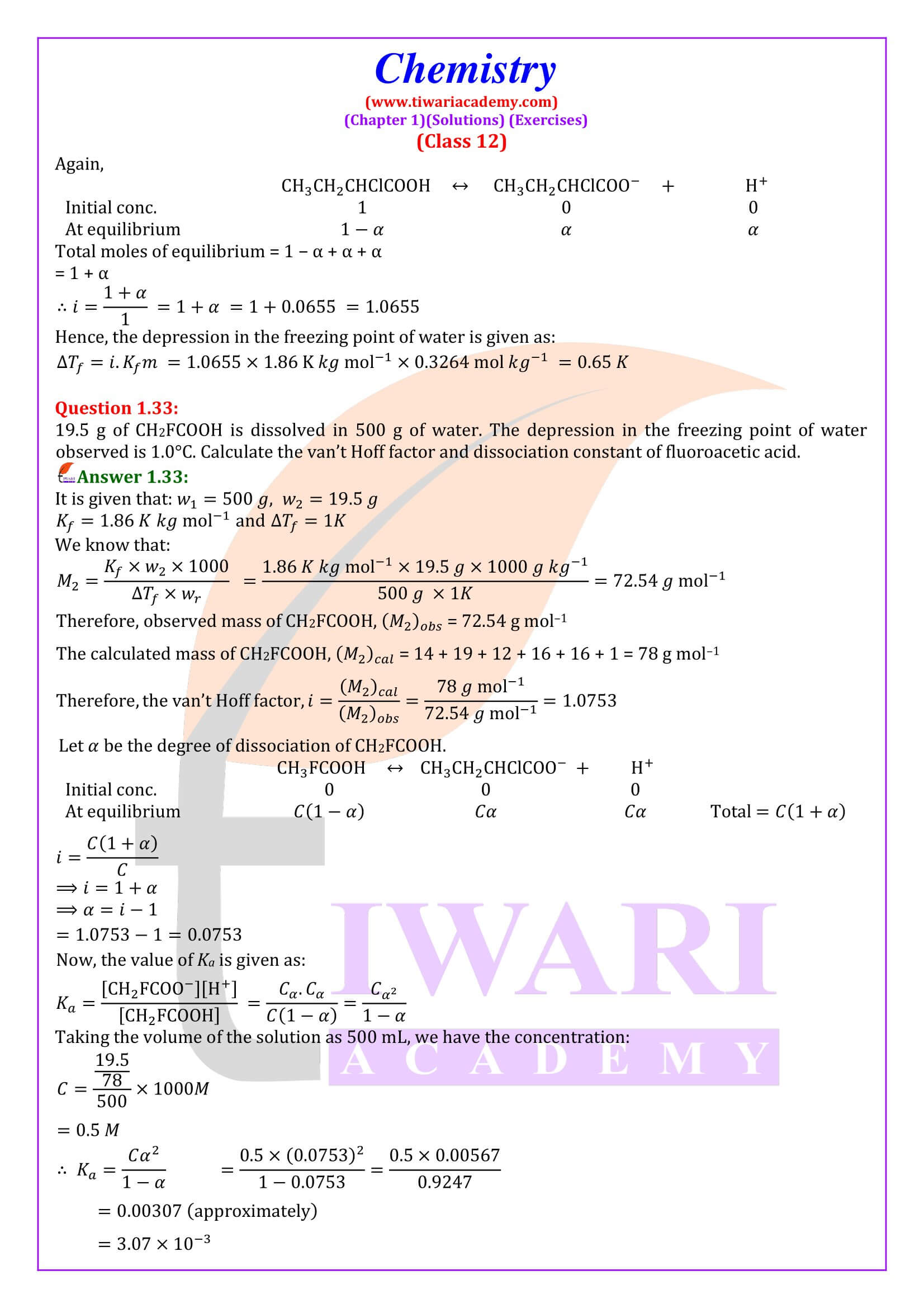 NCERT Class 12 Chemistry Chapter 1