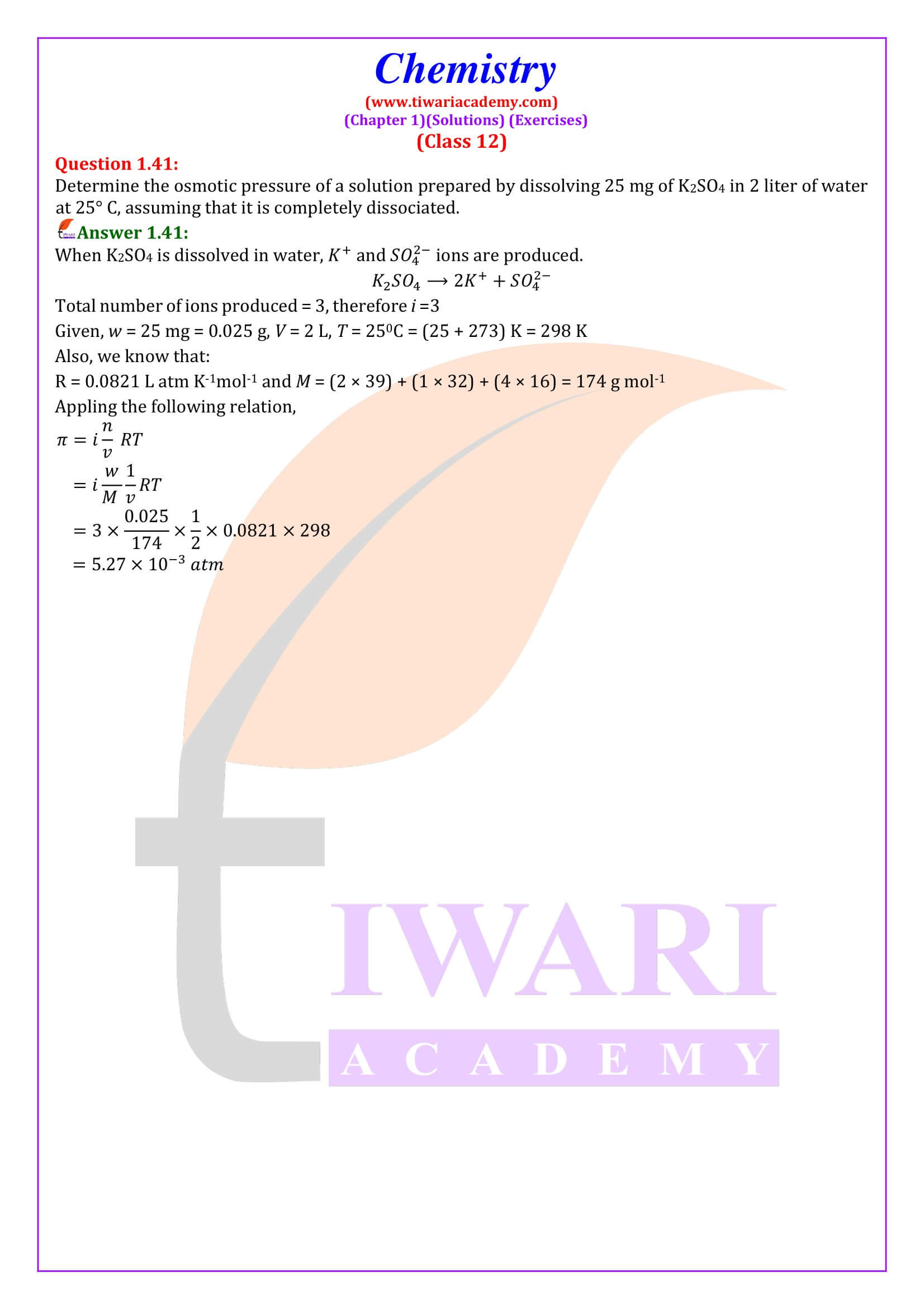 NCERT Class 12 Chemistry Chapter 1 Guide