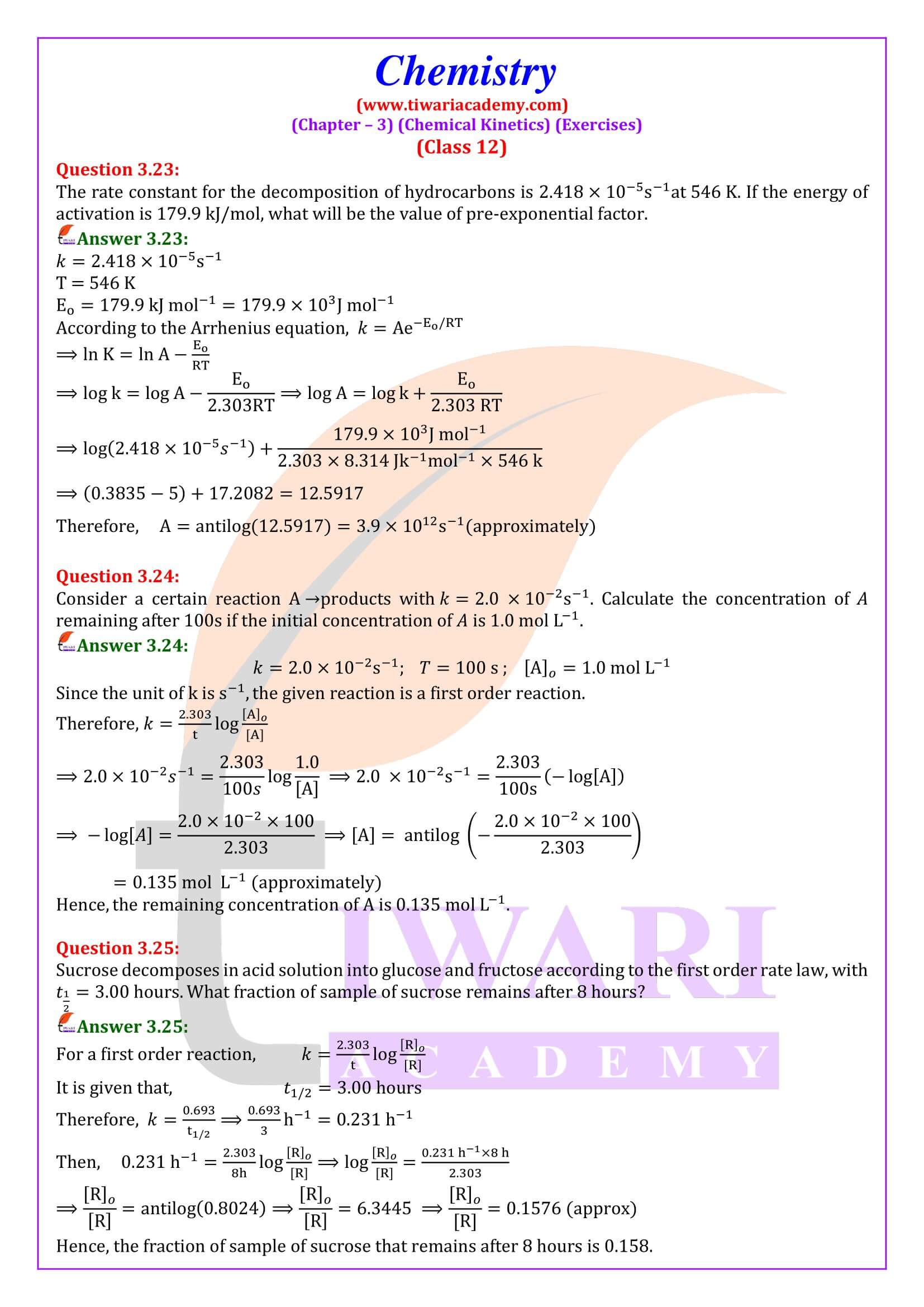 Class 12 Chemistry Chapter 3