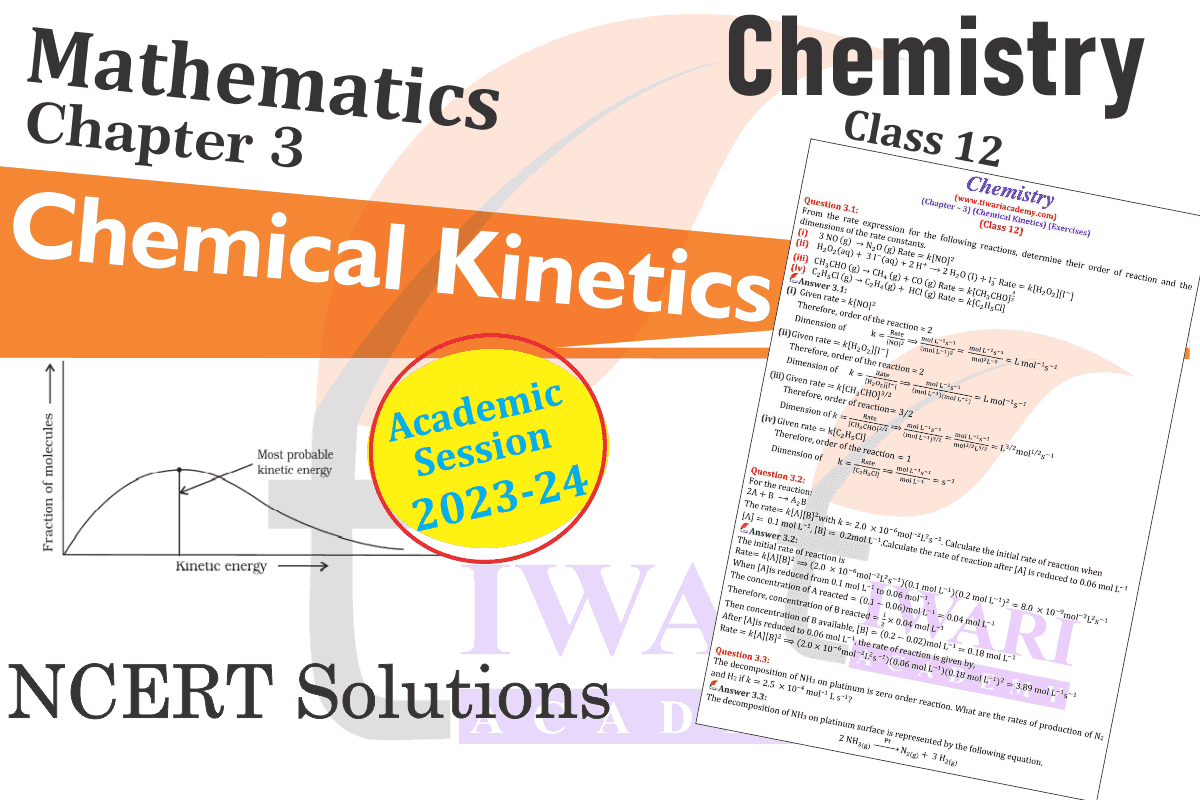 Class 12 Chemistry Chapter 3 Chemical Kinetics