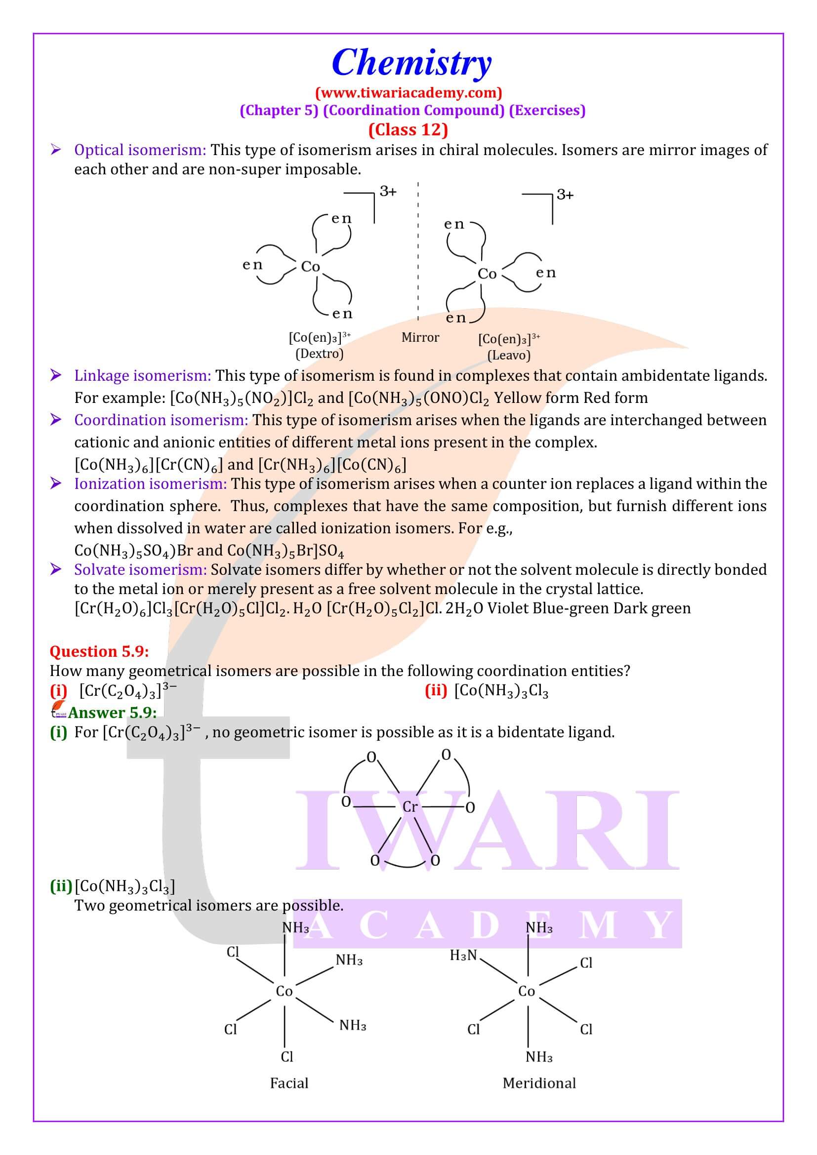 NCERT Solutions for Class 12 Chemistry Chapter 5 Solutions