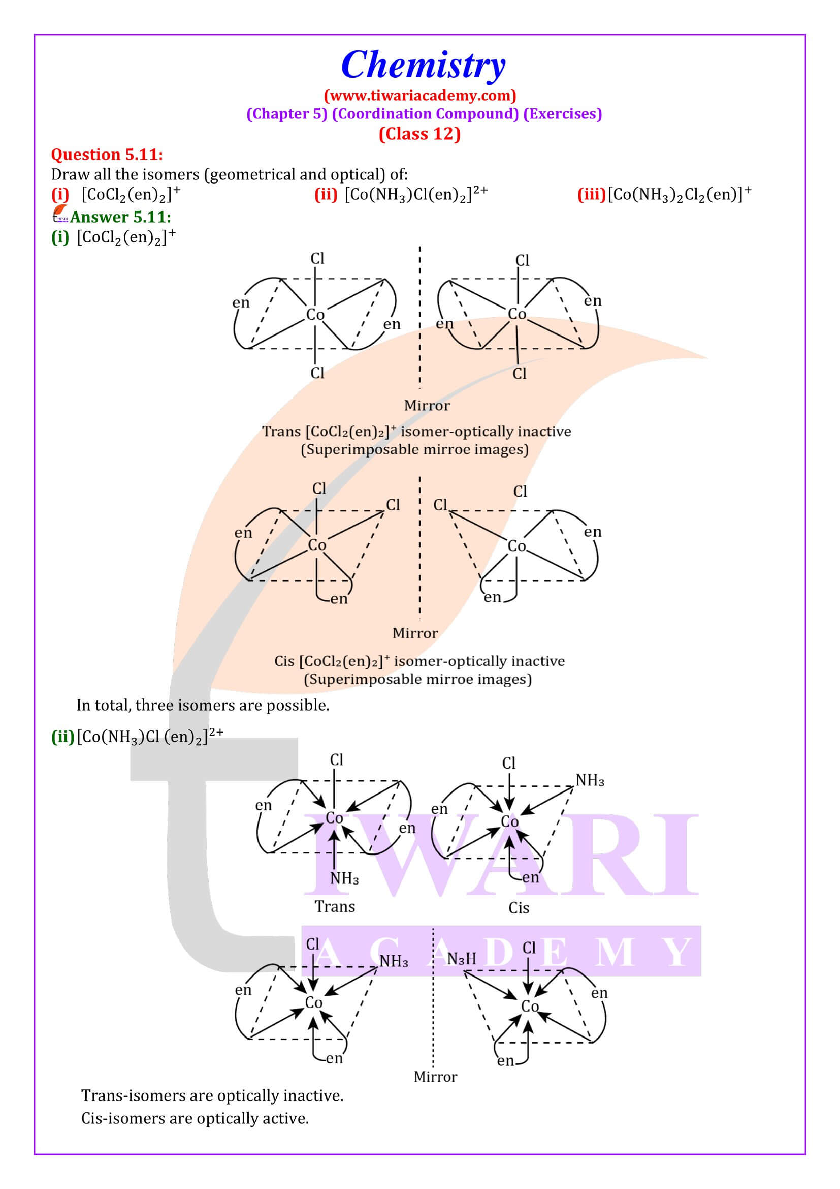 NCERT Solutions for Class 12 Chemistry Chapter 5 guide