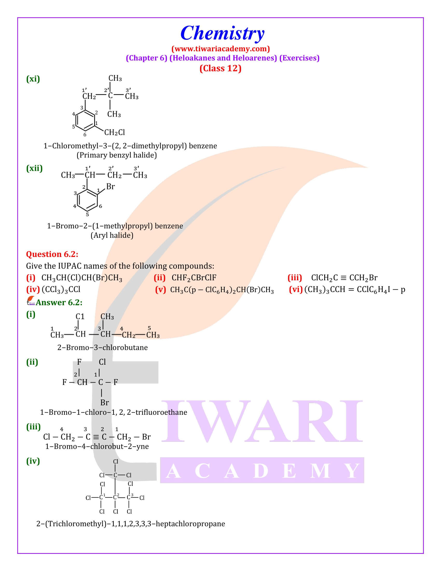 NCERT Solutions for Class 12 Chemistry Chapter 6 in English Medium